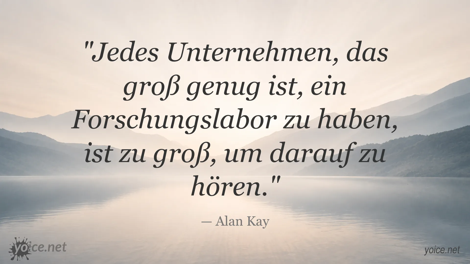 Zitat von Alan Kay über die Größe von Unternehmen und den Einfluss auf Forschungslabore