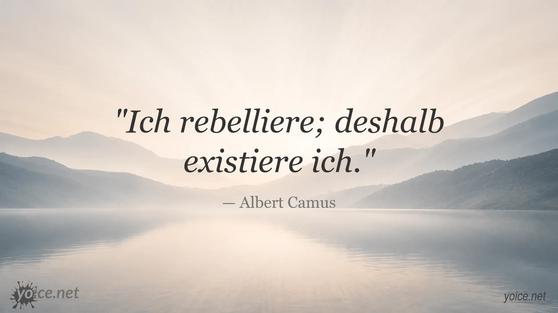 Inspirierendes Zitat von Albert Camus über Rebellion und Existenz