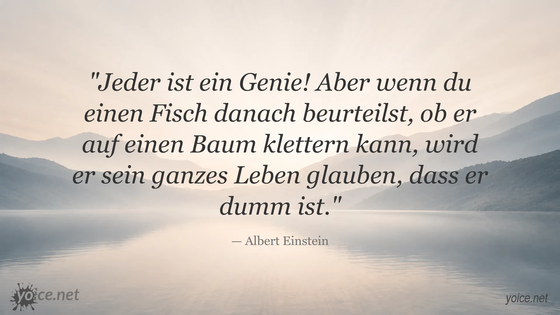 Inspirierendes Zitat von Albert Einstein über Genie und individuelle Fähigkeiten