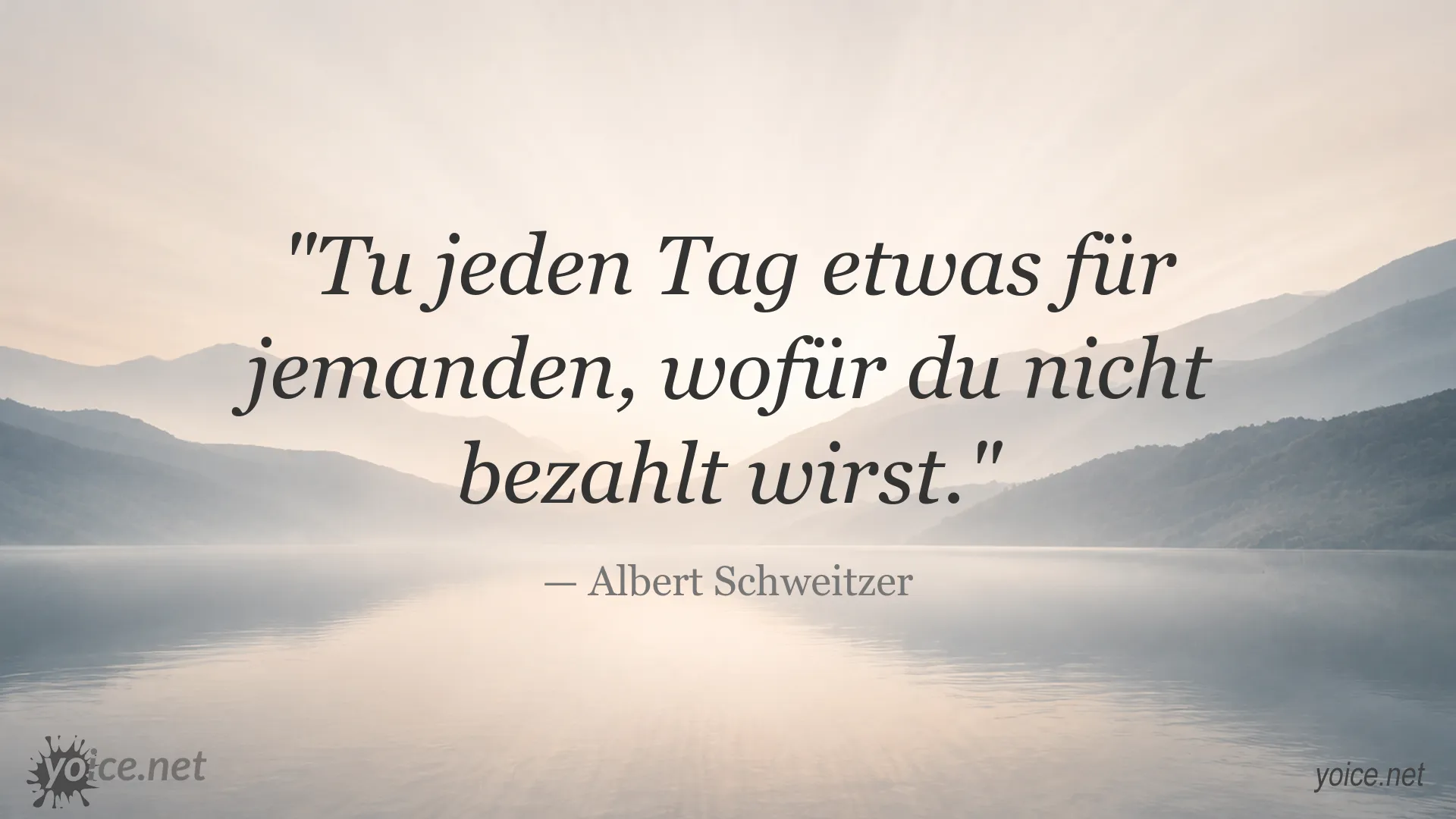 Inspirierende Zitatgrafik von Albert Schweitzer über tägliche Hilfsbereitschaft