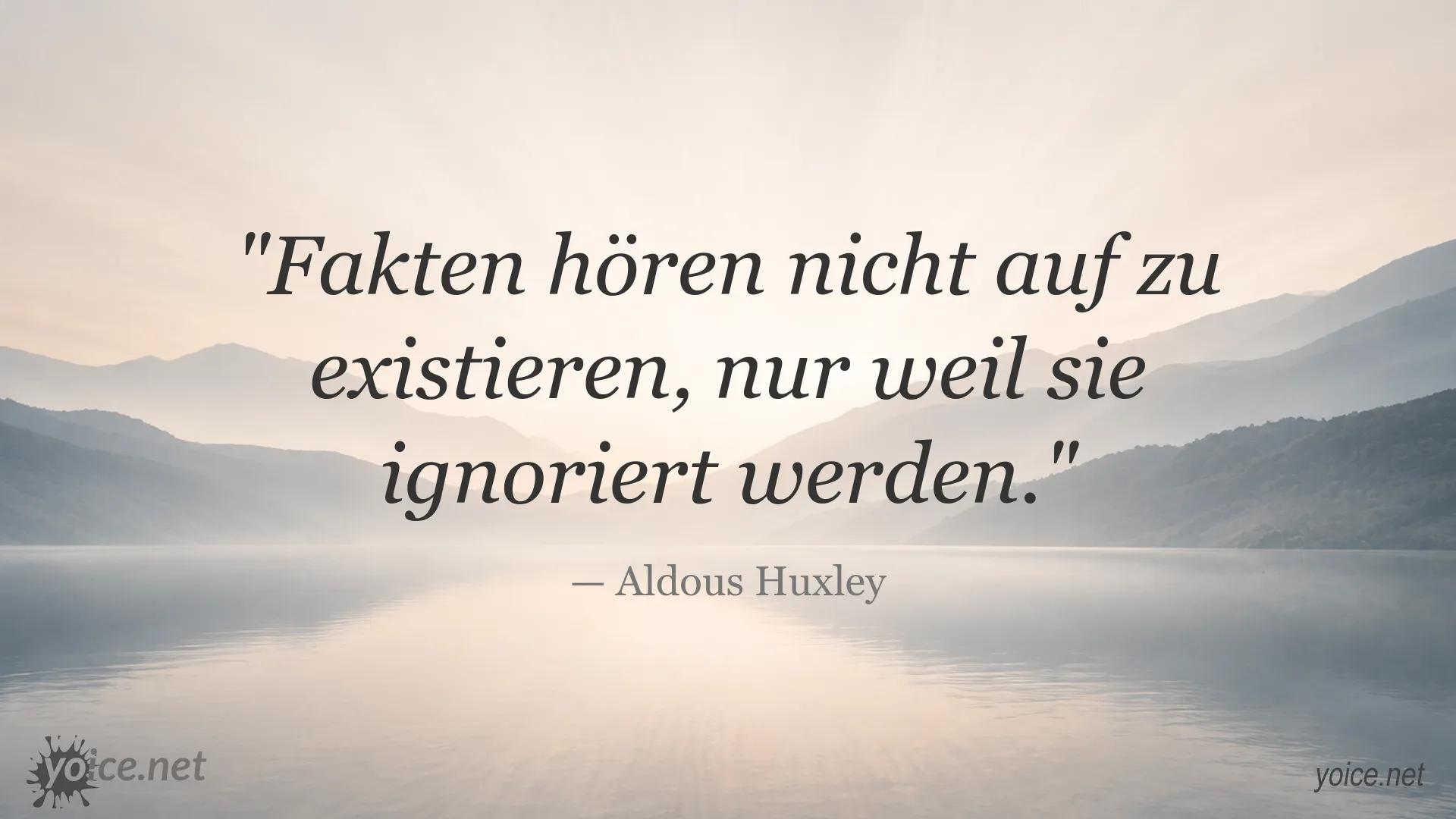 Zitatgrafik von Aldous Huxley über die Bedeutung von Fakten