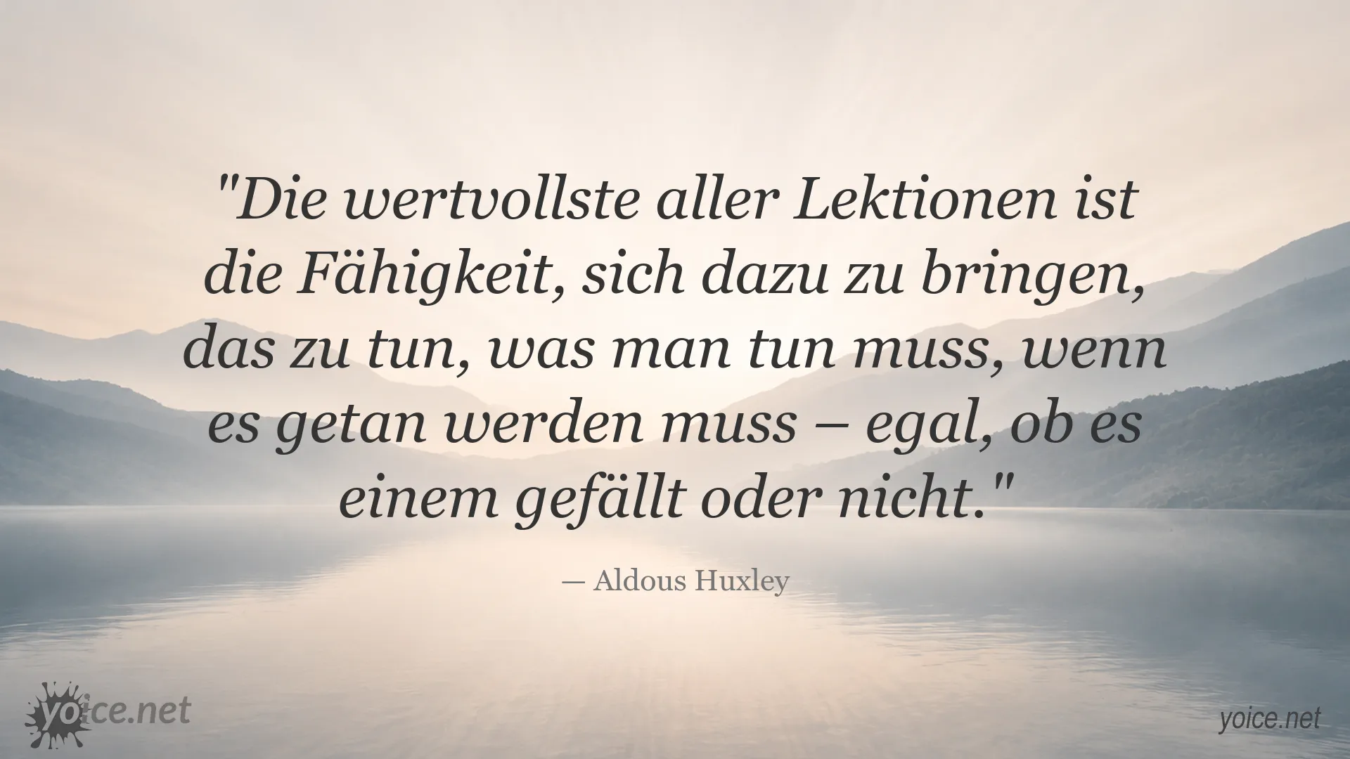 Aldous Huxley Zitat über Selbstdisziplin und Bildung