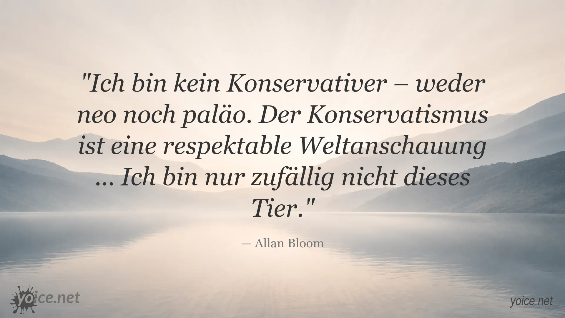 Zitatgrafik von Allan Bloom über Konservatismus