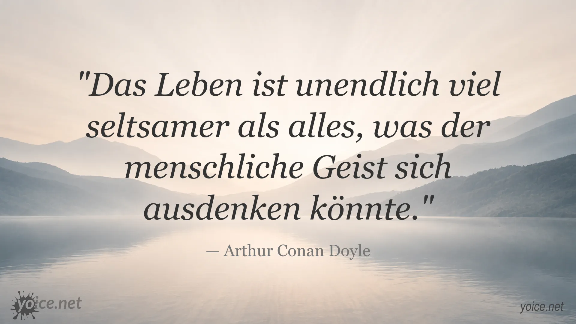 Inspirierendes Lebenszitat von Arthur Conan Doyle auf einer Zitatgrafik