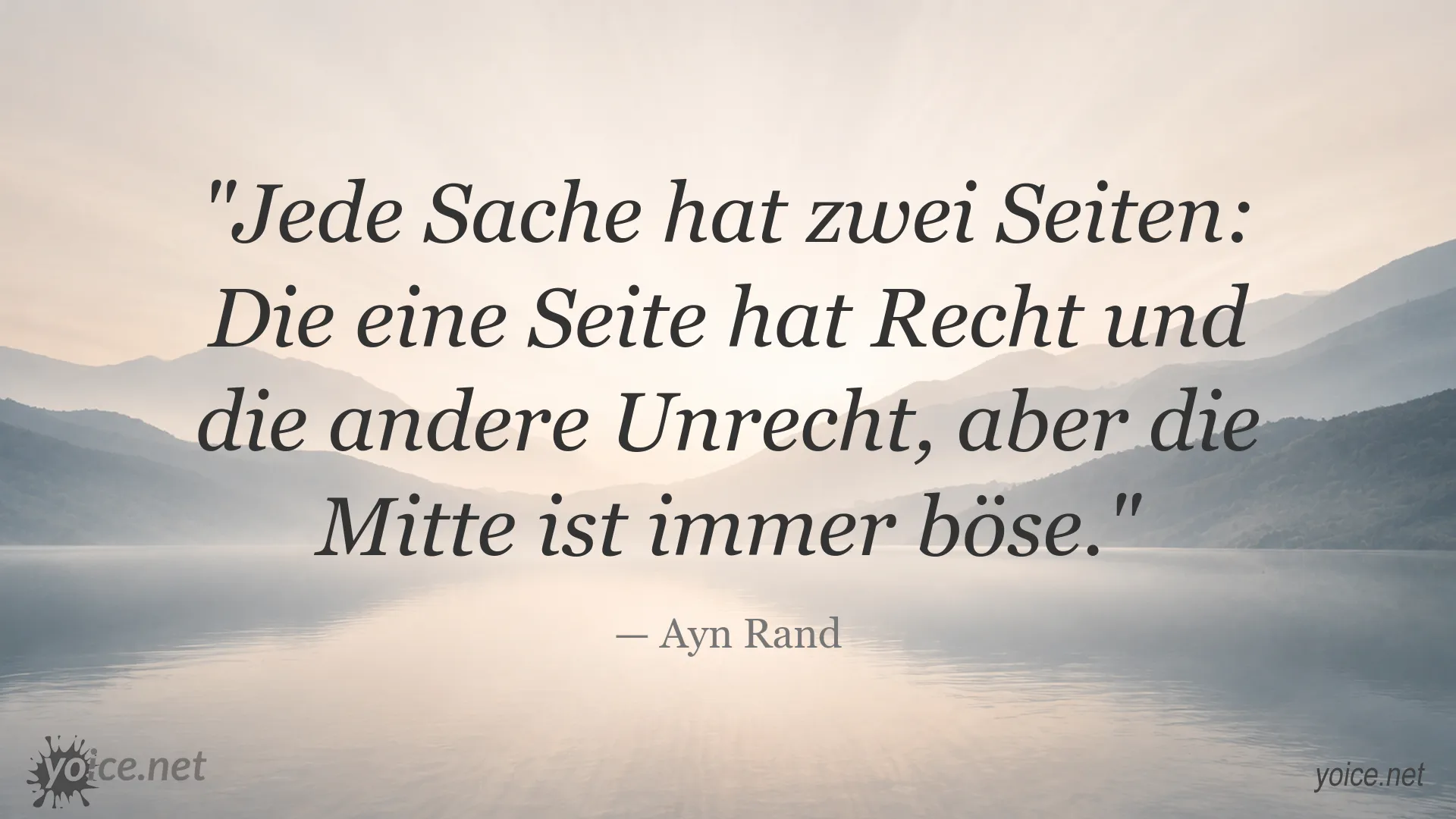 Zitatgrafik mit einem Zitat von Ayn Rand