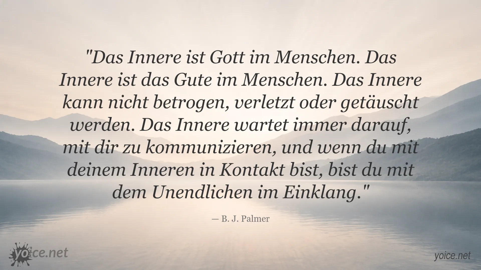 Zitatbild von B. J. Palmer über das Innere des Menschen
