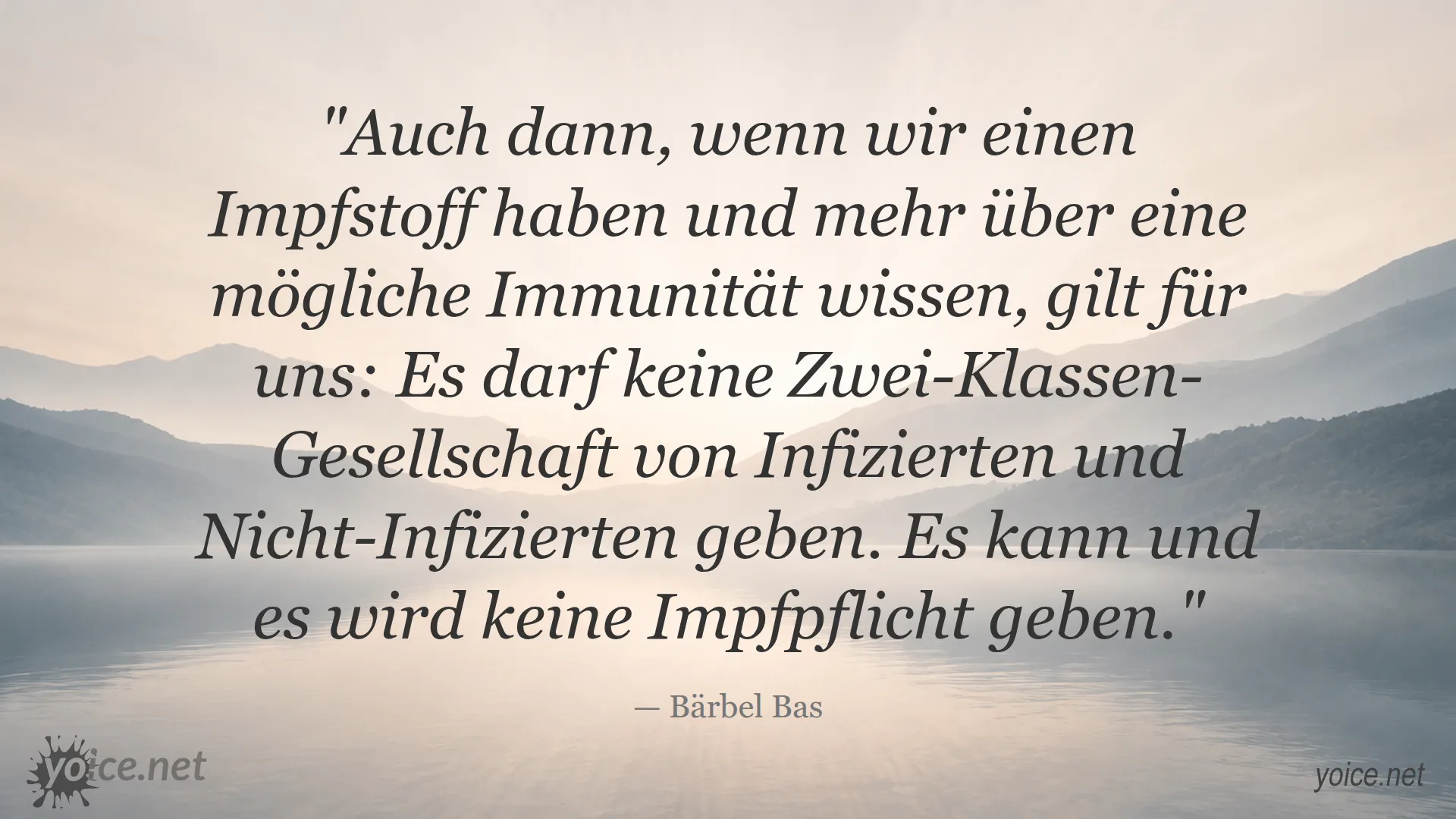 Zitat von Bärbel Bas über keine Zwei-Klassen-Gesellschaft und keine Impfpflicht