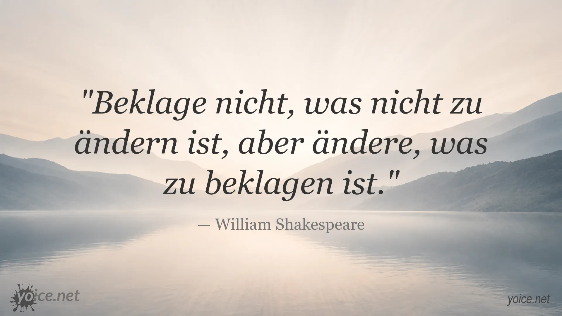 Inspirierendes Zitat von William Shakespeare über Veränderung und Akzeptanz