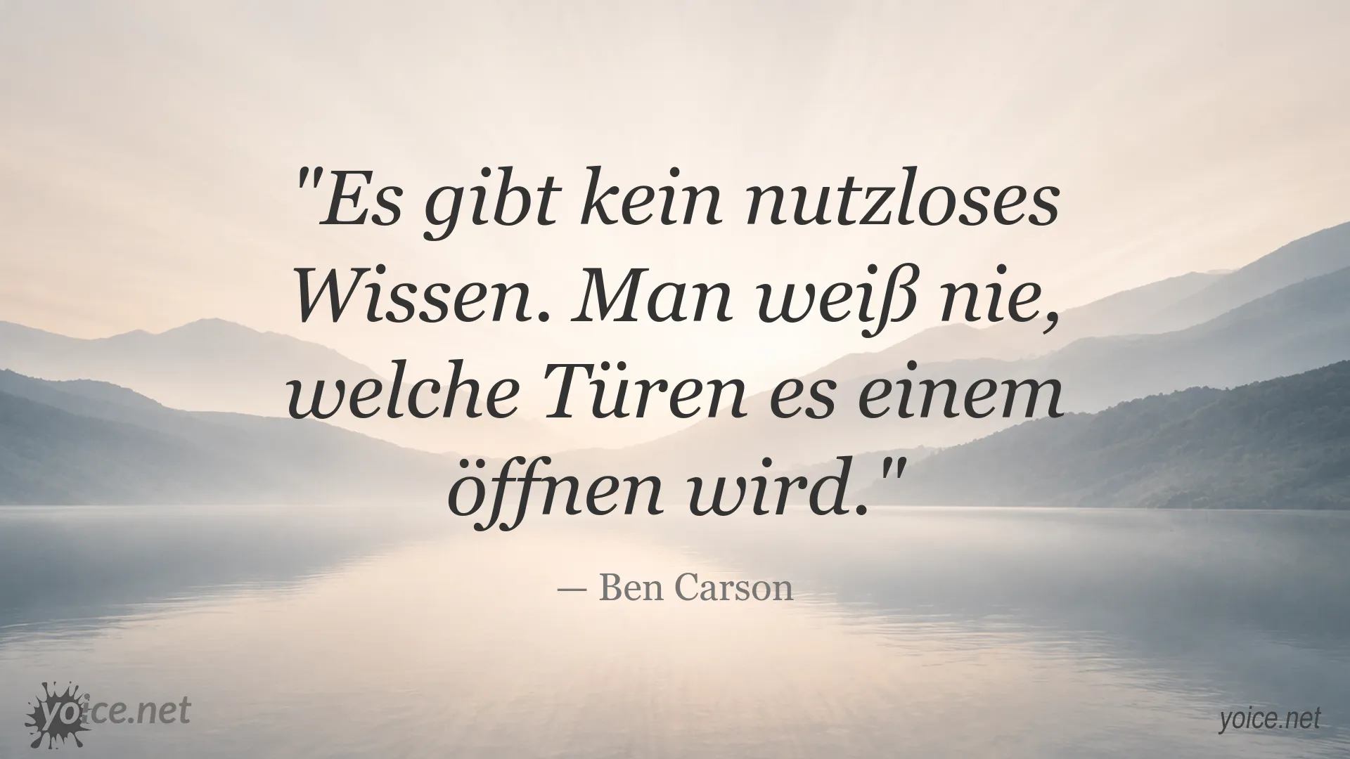 Inspirierendes Zitat von Ben Carson über den Wert von Wissen