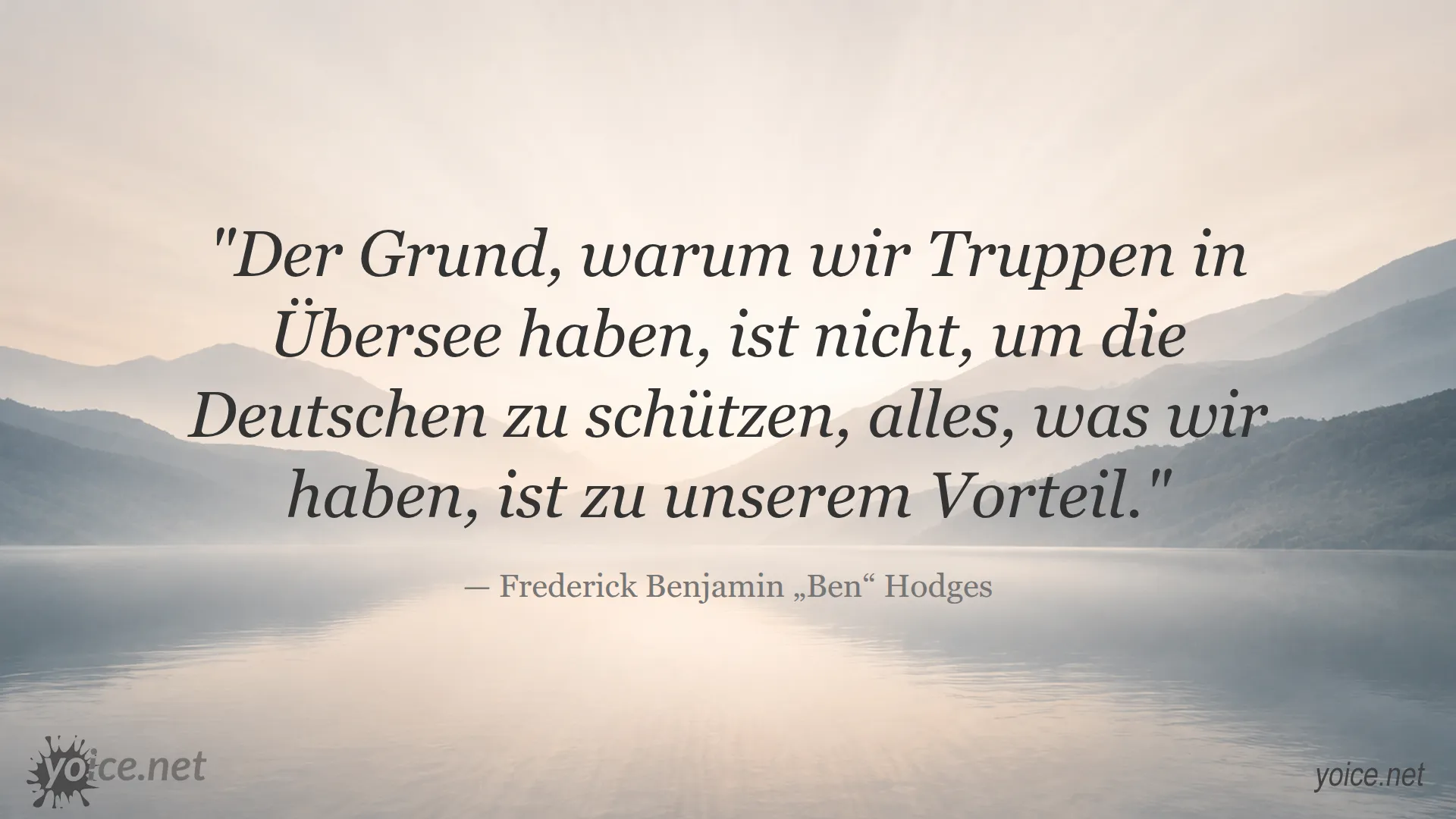 Zitat von Ben Hodges über US-Truppen in Übersee und ihre Vorteile