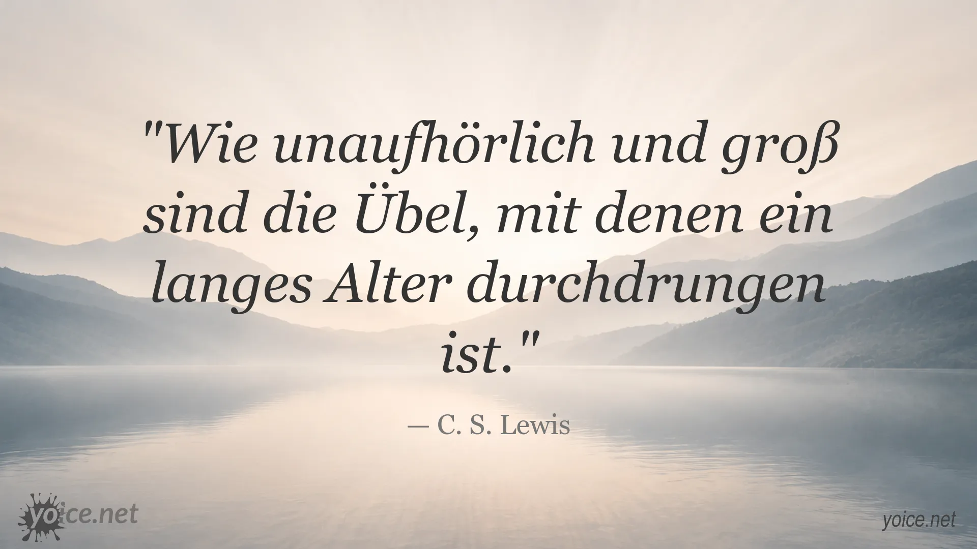 Zitatgrafik von C. S. Lewis über das Alter