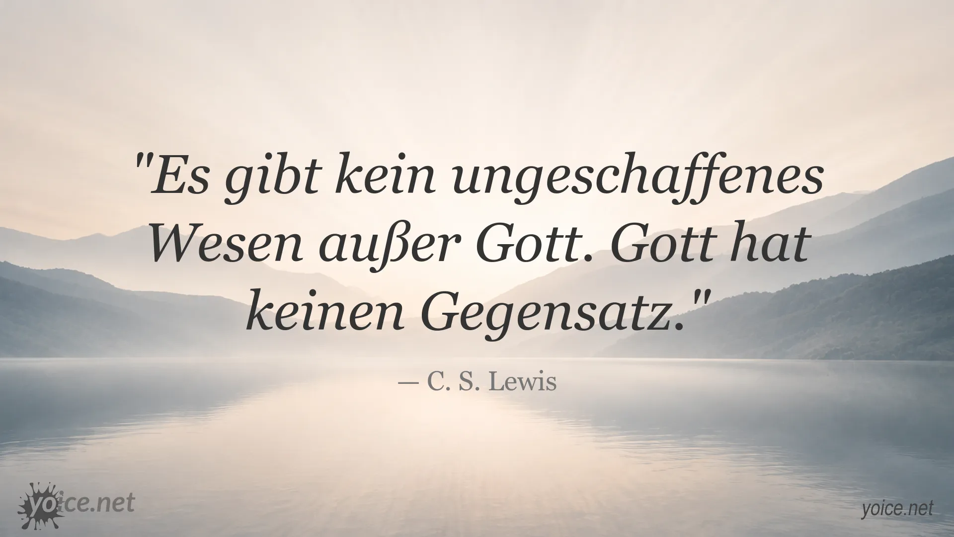 Zitat von C. S. Lewis über die Einzigartigkeit Gottes