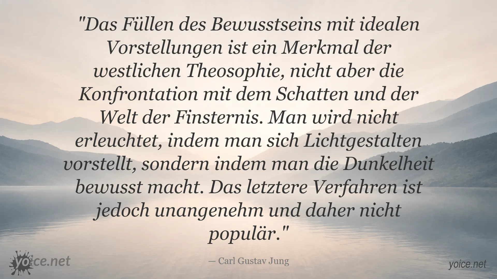 Zitat von Carl Gustav Jung über die Bedeutung des Bewusstseins der Dunkelheit gegenüber idealisierten Vorstellungen