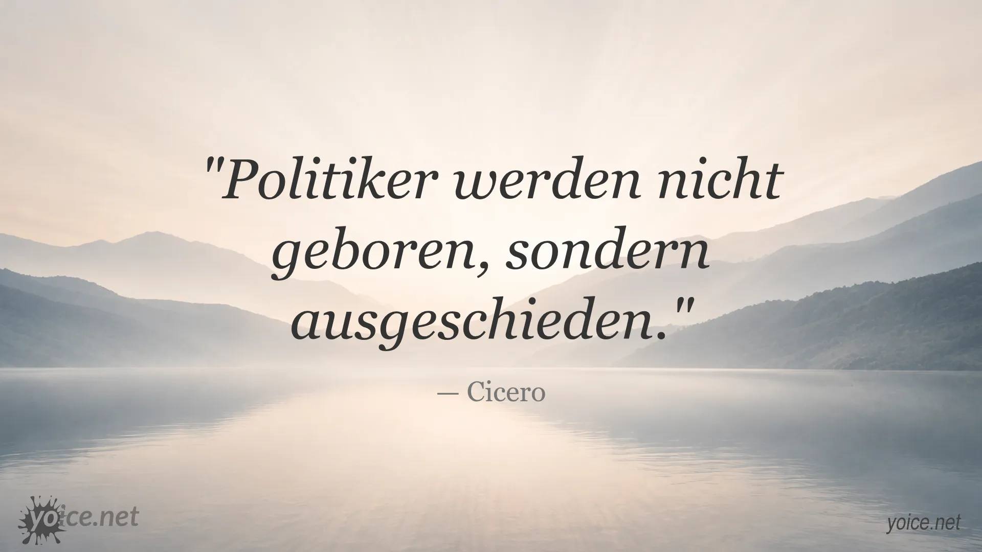 Zitat von Cicero über Politiker: Politiker werden nicht geboren, sondern ausgeschieden.