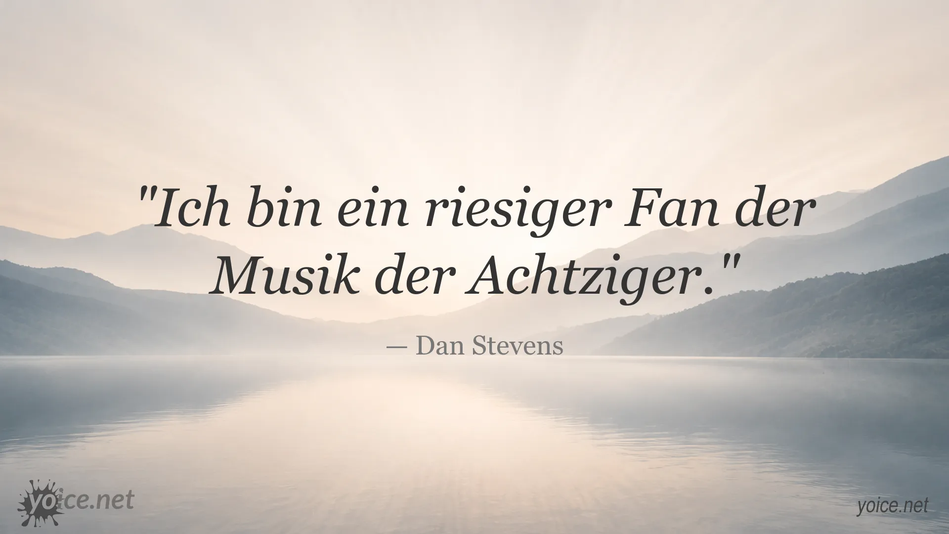 Dan Stevens spricht über seine Begeisterung für die Musik der Achtziger