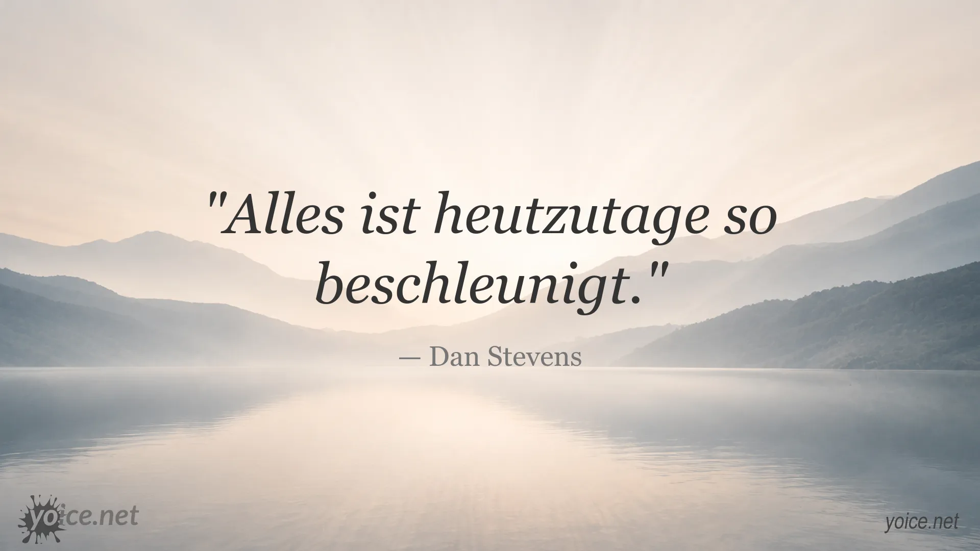 Zitatgrafik mit einem Zitat von Dan Stevens