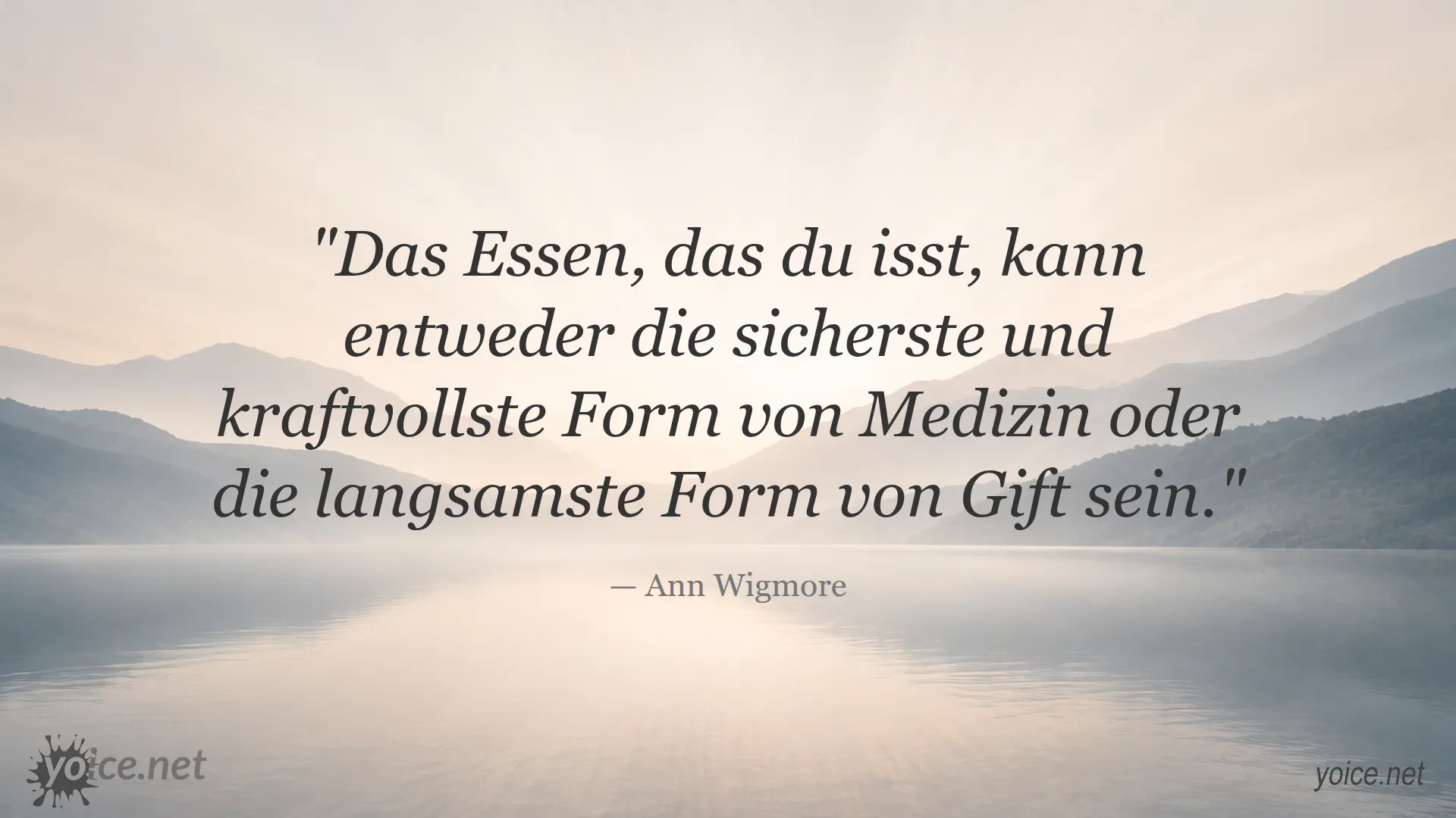 Zitat von Ann Wigmore über Essen als Medizin oder Gift