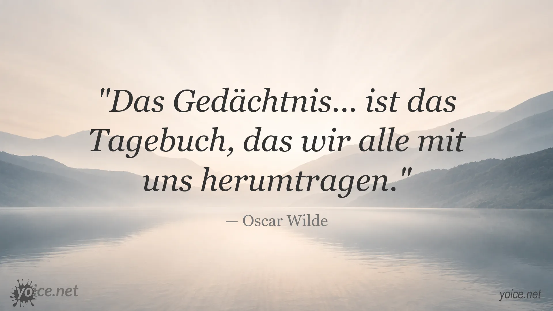 Inspirierendes Gedächtnis-Zitat von Oscar Wilde