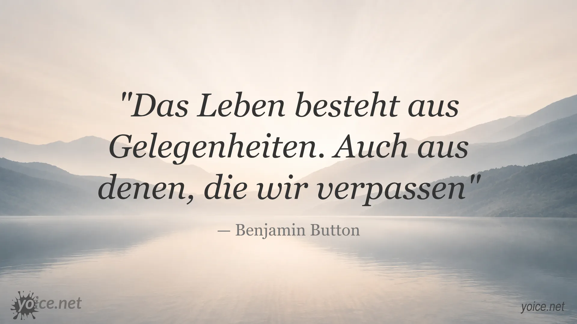 Zitat von Benjamin Button über das Leben und Gelegenheiten