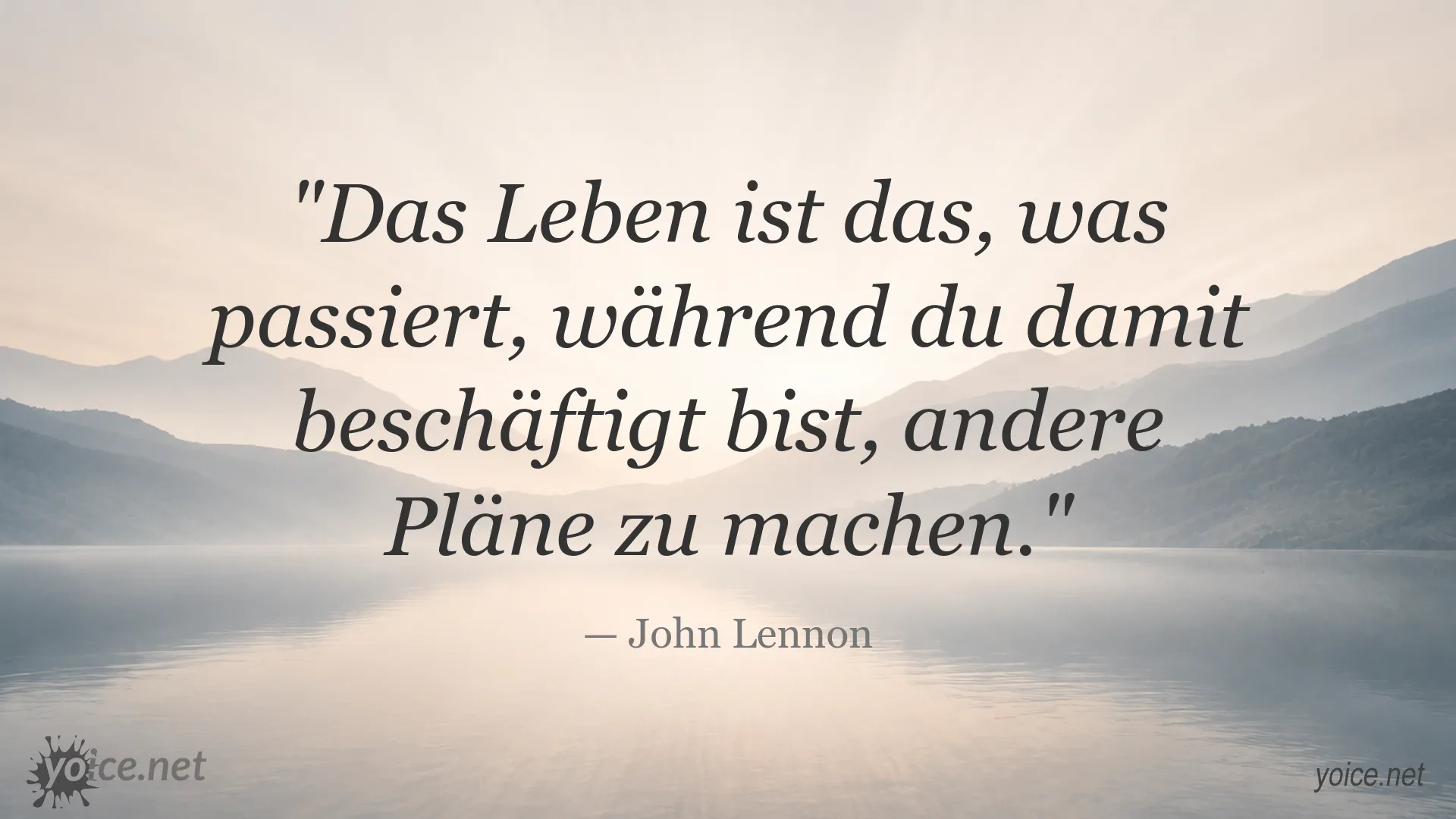 Motivational quote by John Lennon about life and plans