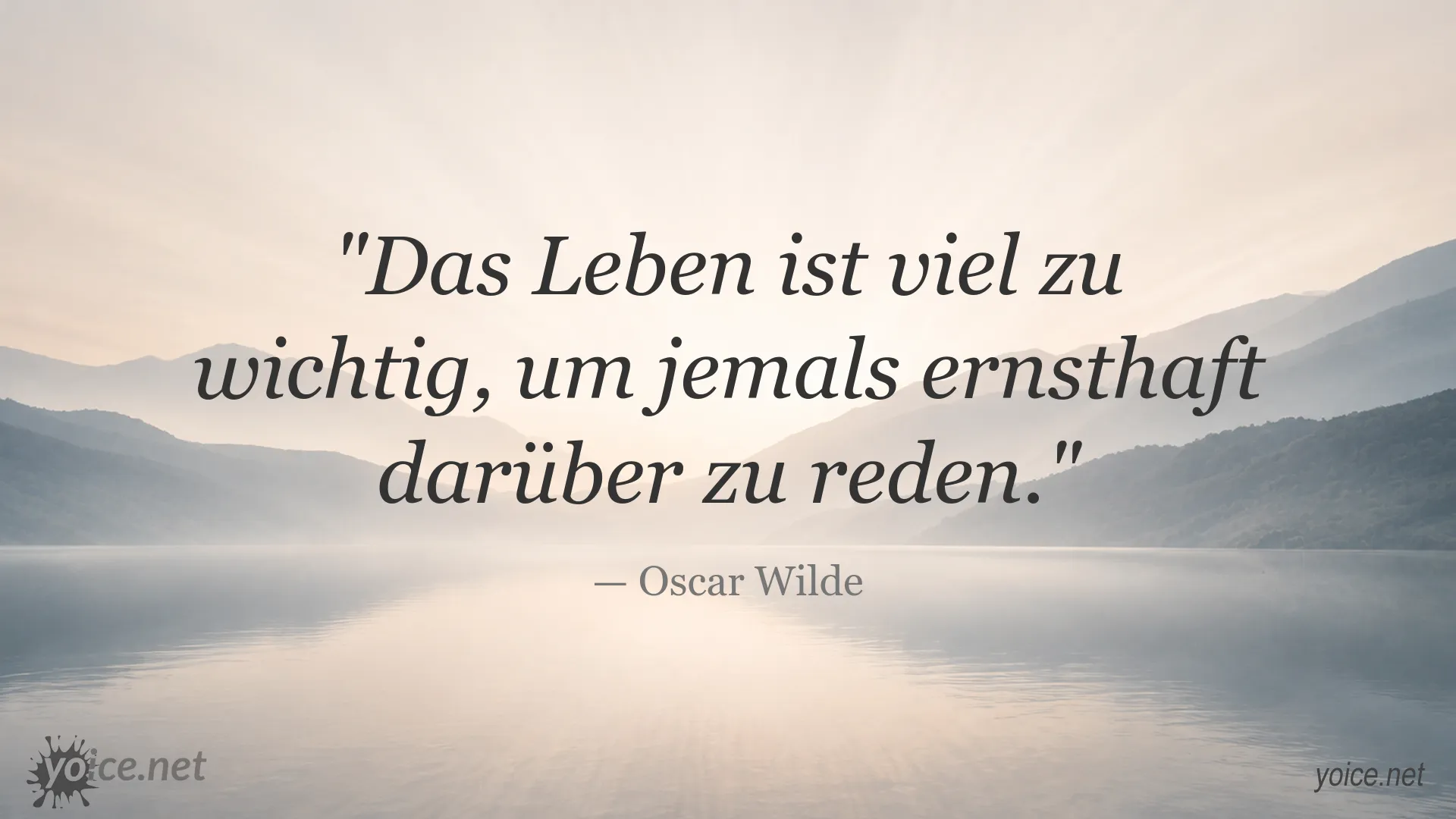 Inspirierendes Zitat von Oscar Wilde über die Bedeutung des Lebens