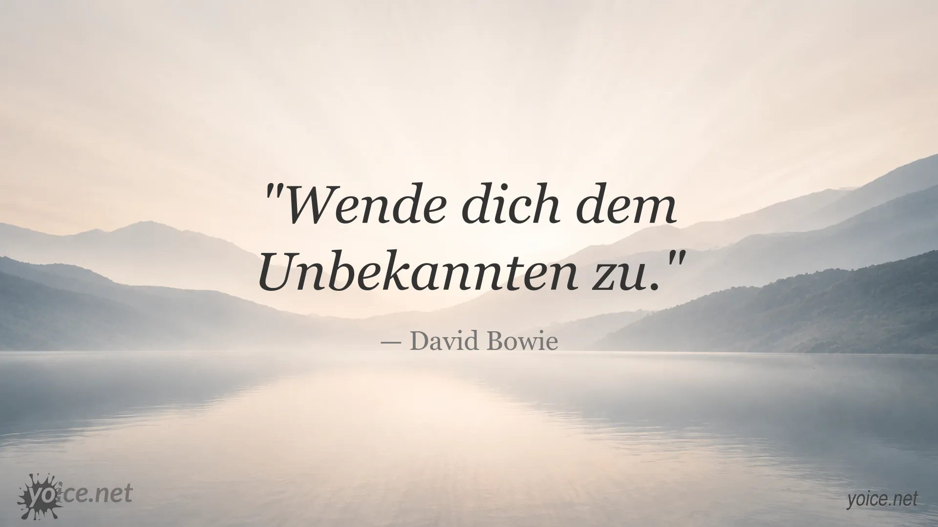 Zitatgrafik von David Bowie zum Thema Unbekanntes und neue Erfahrungen