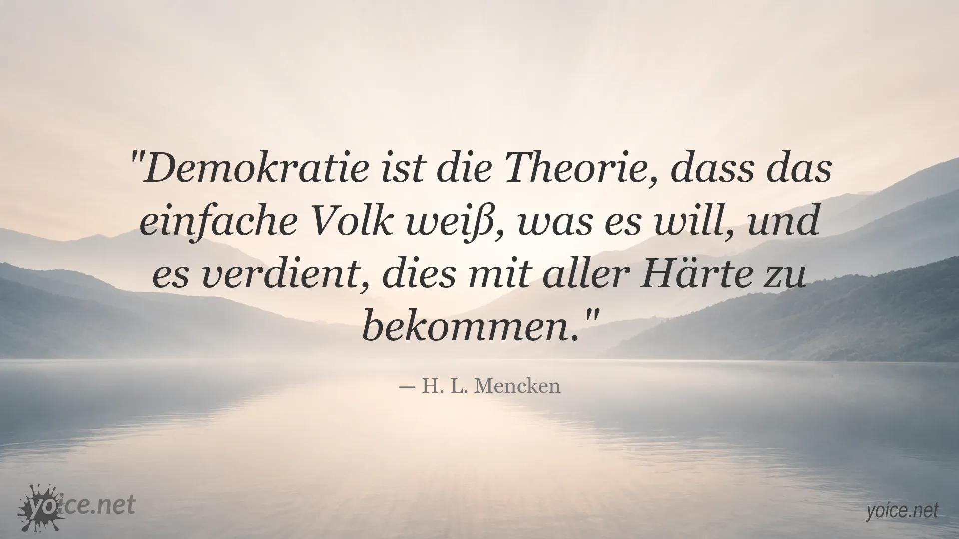 Demokratie-Zitat von H. L. Mencken