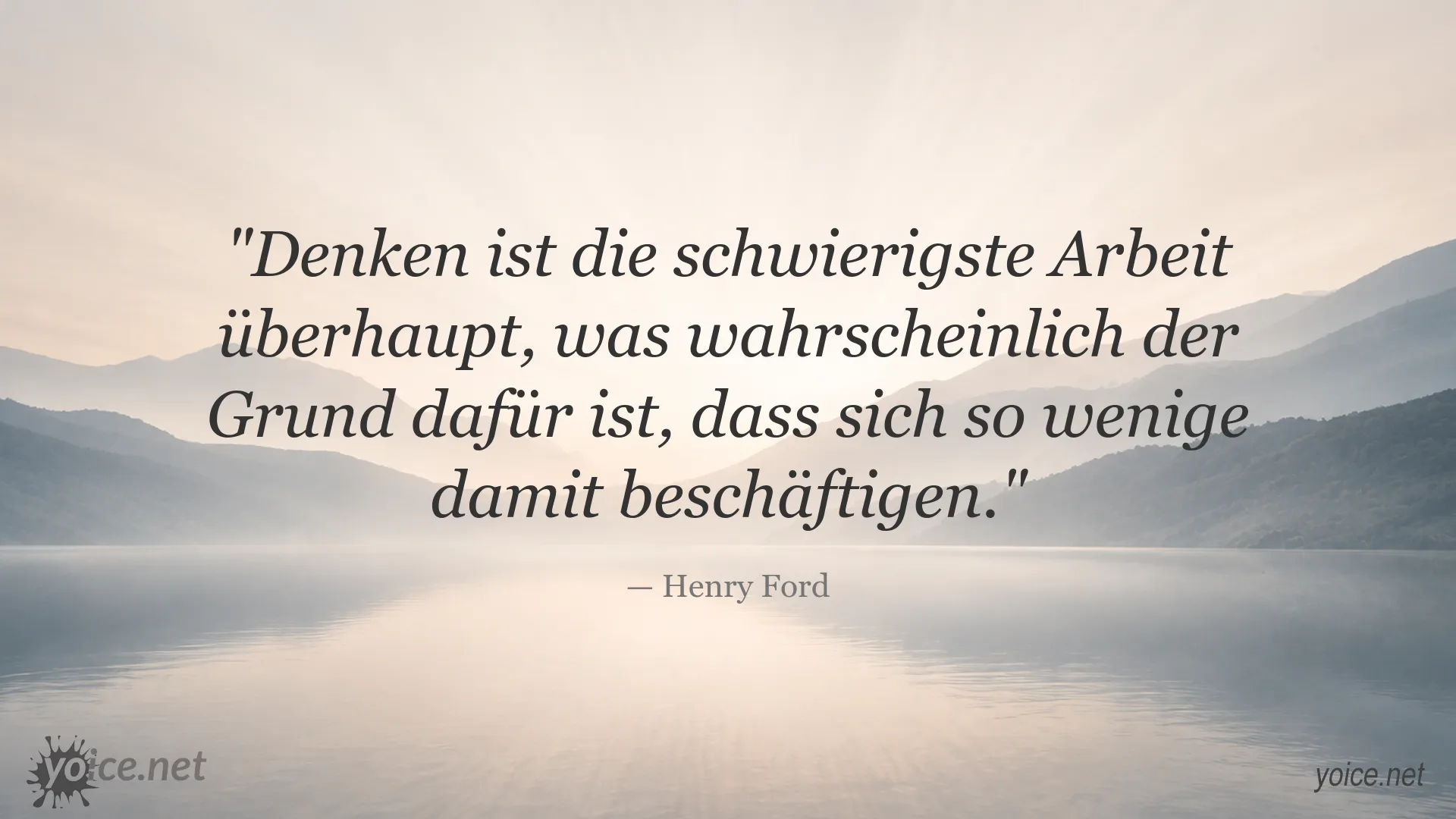 Inspirierendes Zitat von Henry Ford über die Schwierigkeit des Denkens