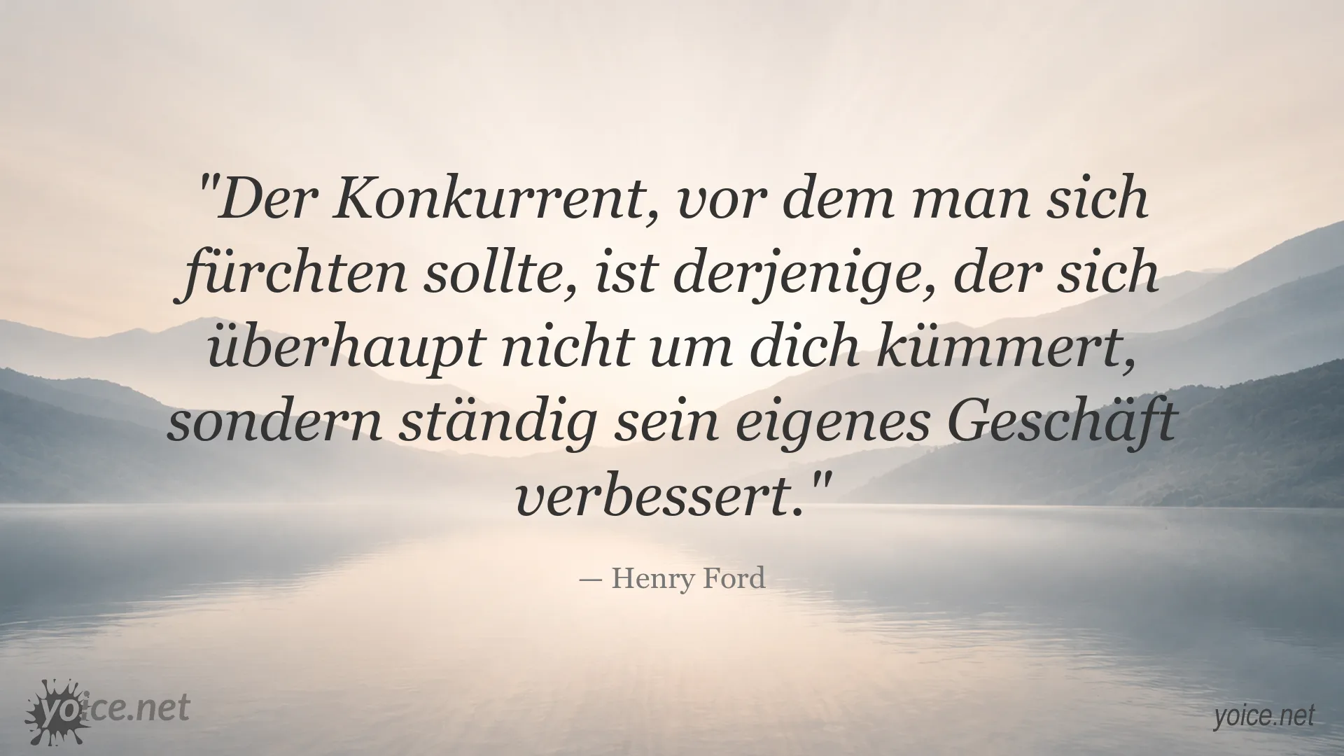 Inspirierendes Zitat von Henry Ford über Wettbewerb und kontinuierliche Verbesserung