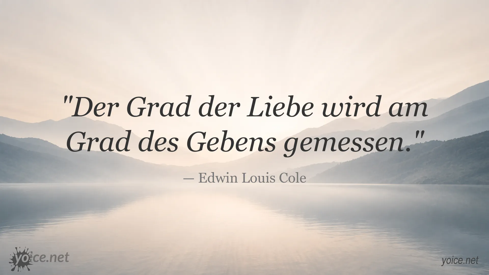 Zitatgrafik mit einem Liebeszitat von Edwin Louis Cole