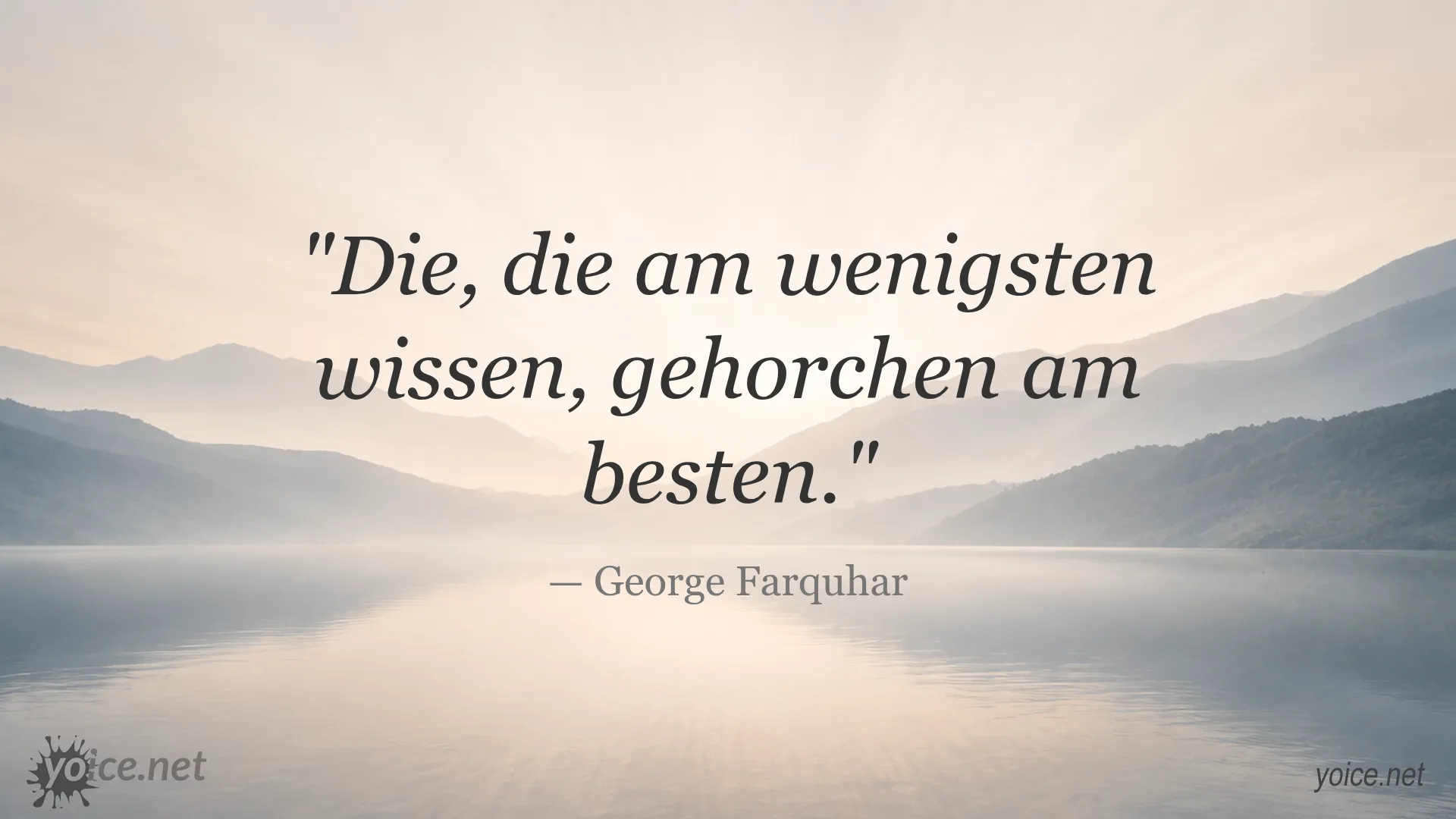 Zitat von George Farquhar über Gehorsam und Unwissenheit