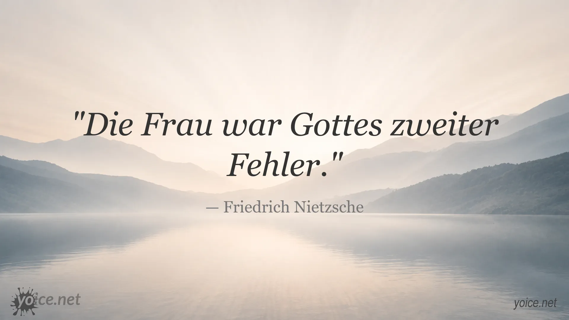 Zitatbild mit einem Frauen-Zitat von Friedrich Nietzsche