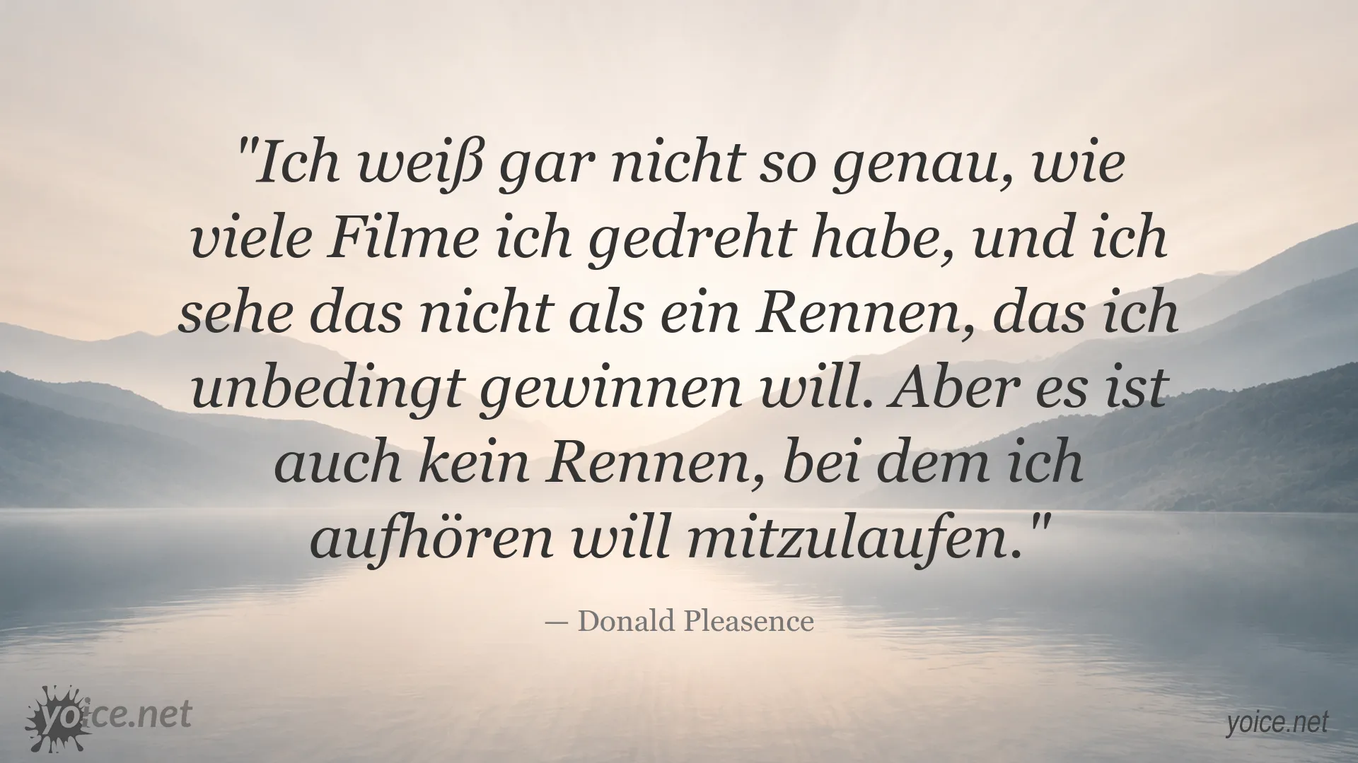 Donald Pleasence Zitat über seine Filmkarriere und Ausdauer