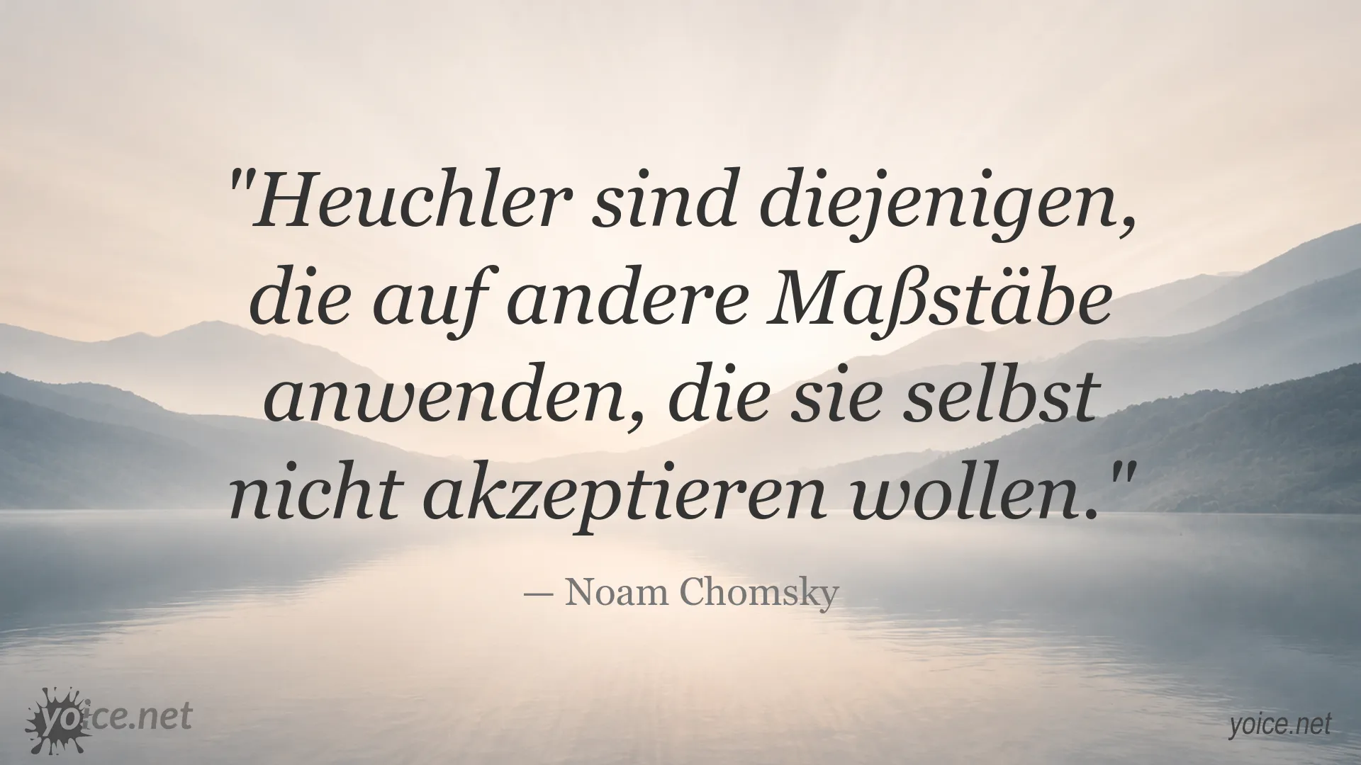 Zitatgrafik zum Thema doppelte Maßstäbe von Noam Chomsky