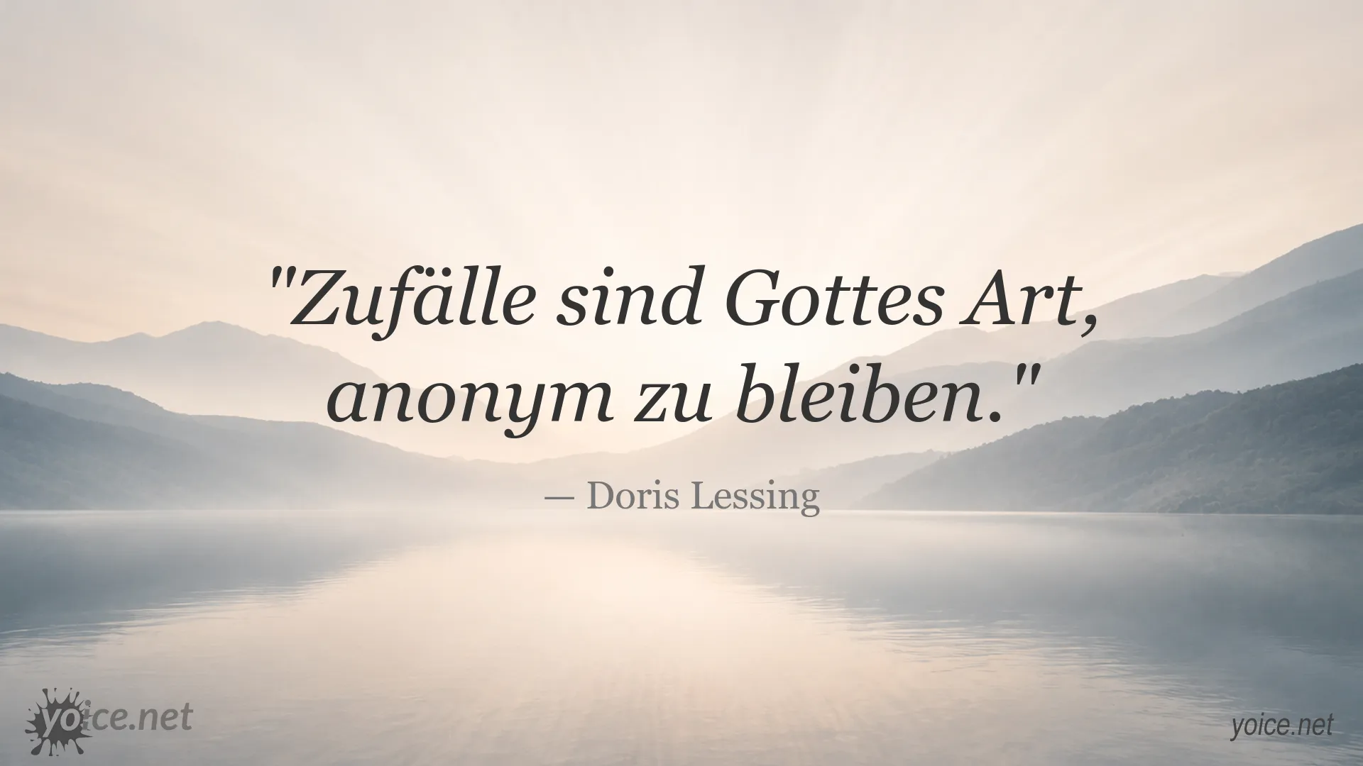 Inspirierendes Doris Lessing Zitat über die Bedeutung von Zufällen
