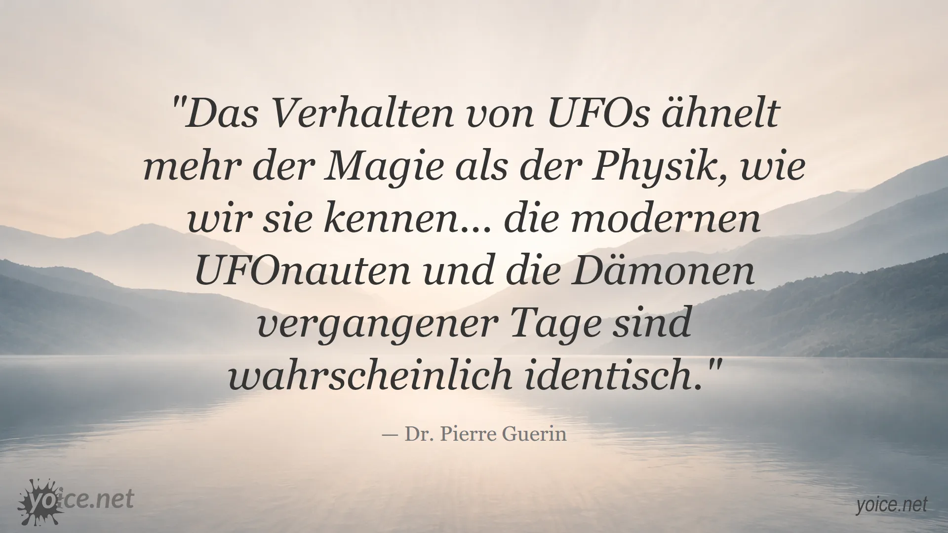 Dr. Pierre Guerin über UFOs und die Verbindung zu Dämonen vergangener Tage