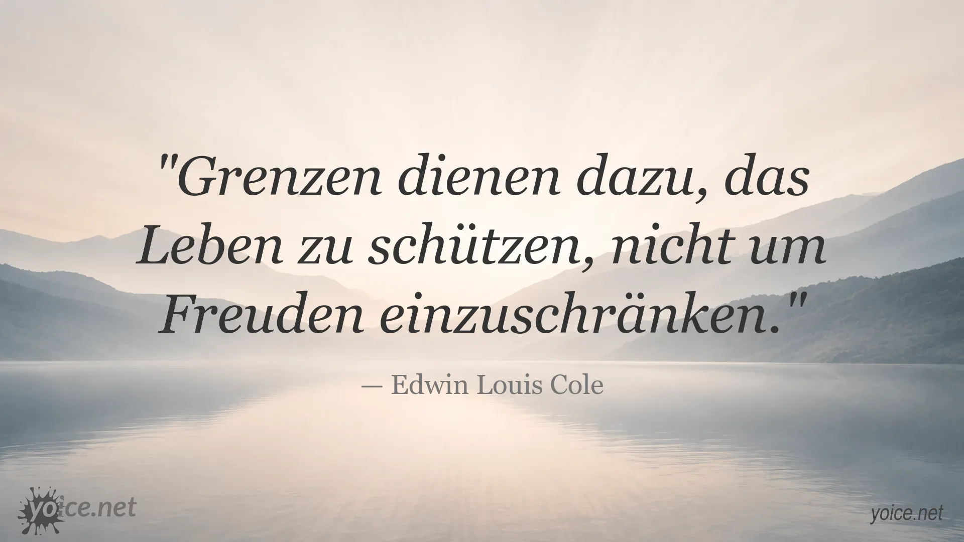 Inspirierendes Zitat von Edwin Louis Cole über die schützende Bedeutung persönlicher Grenzen