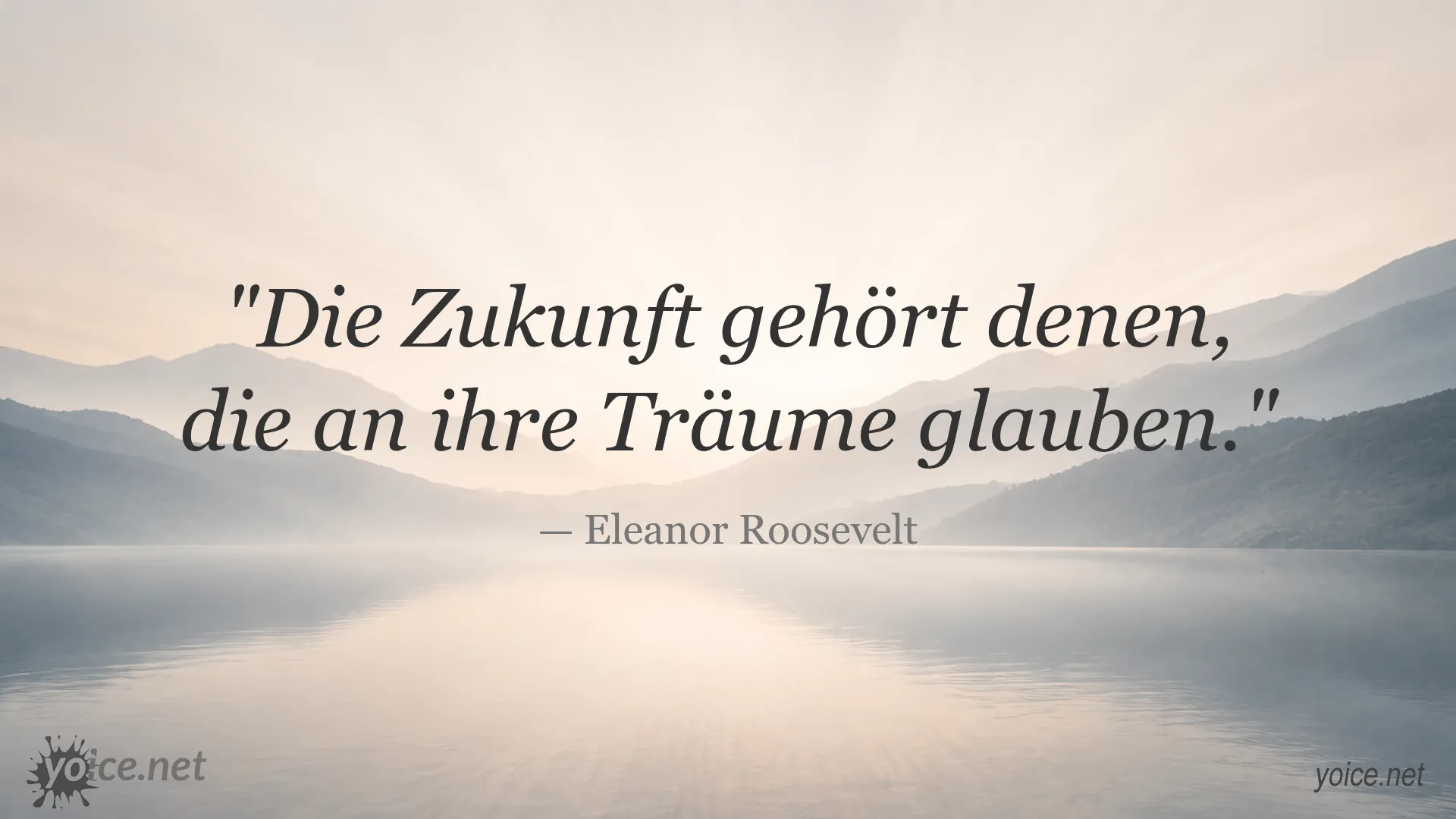 Inspirierendes Zitat von Eleanor Roosevelt über die Zukunft und das Träumen