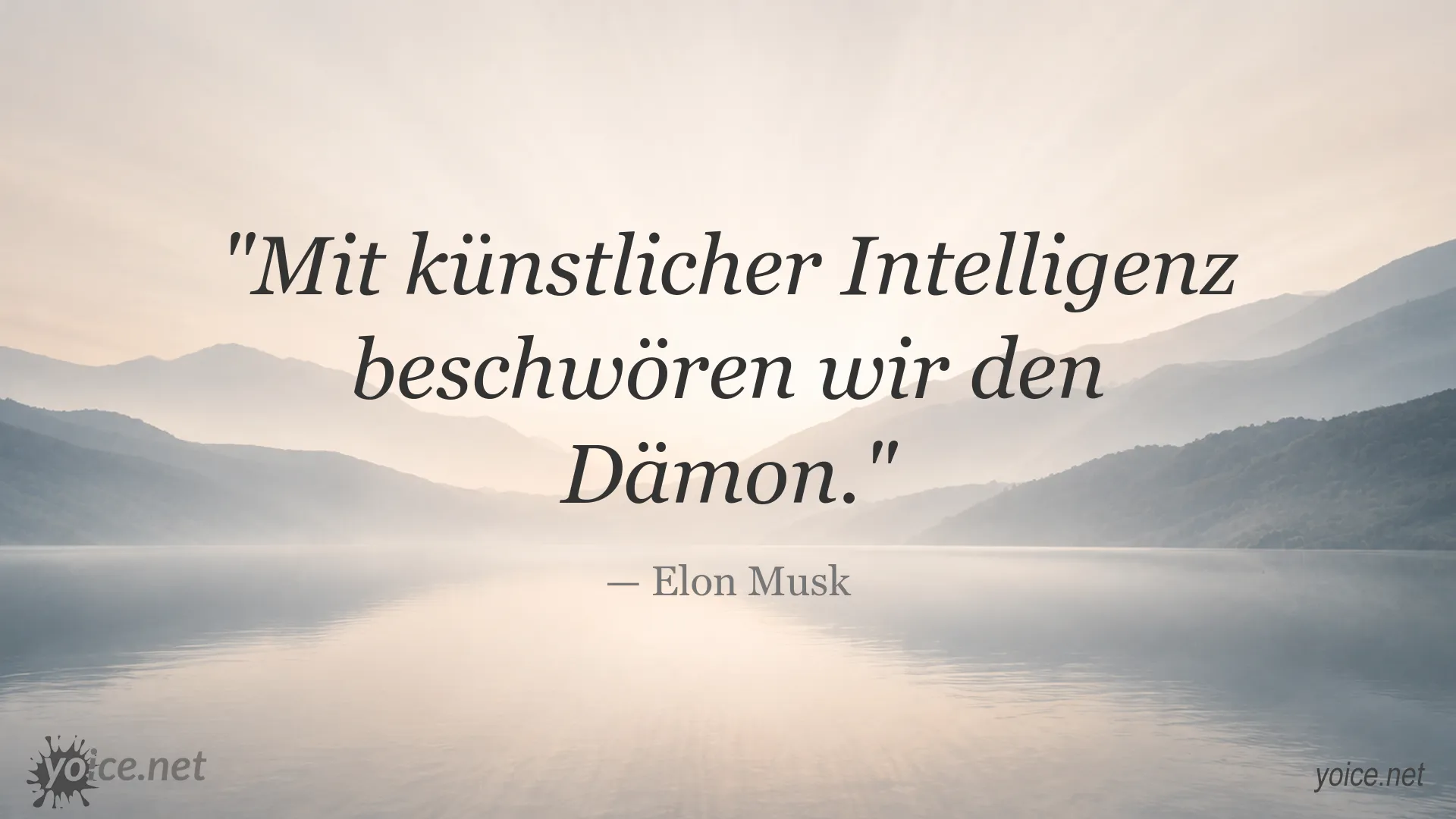 Zitatbild von Elon Musk zum Thema künstliche Intelligenz