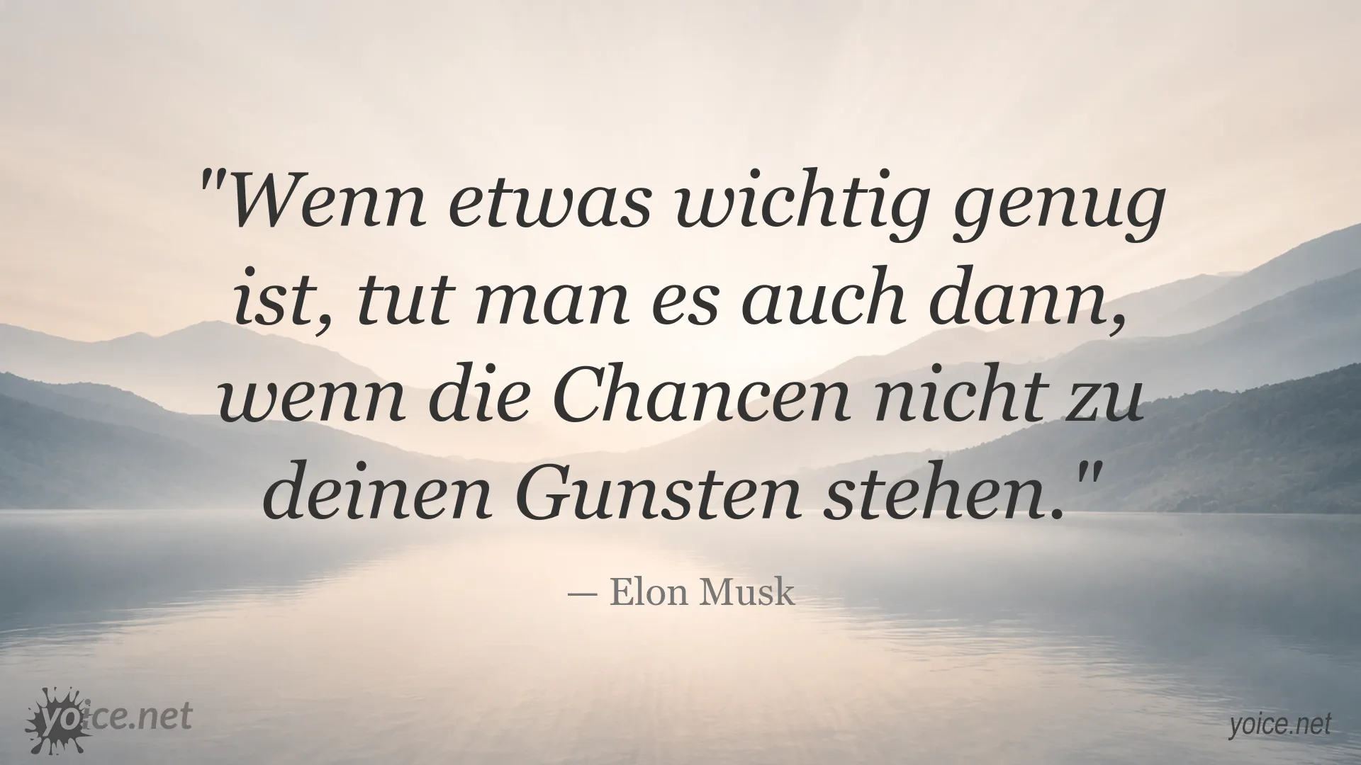 Zitatgrafik von Elon Musk über Entschlossenheit und Chancen