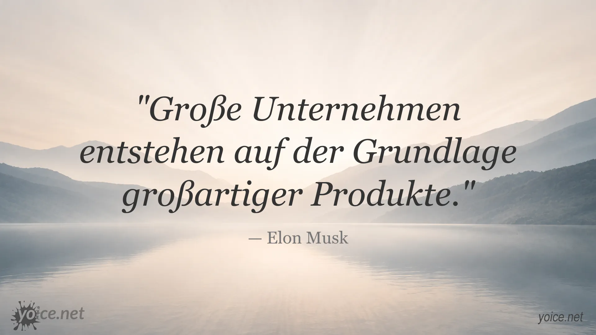 Elon Musk Zitat über große Unternehmen und großartige Produkte