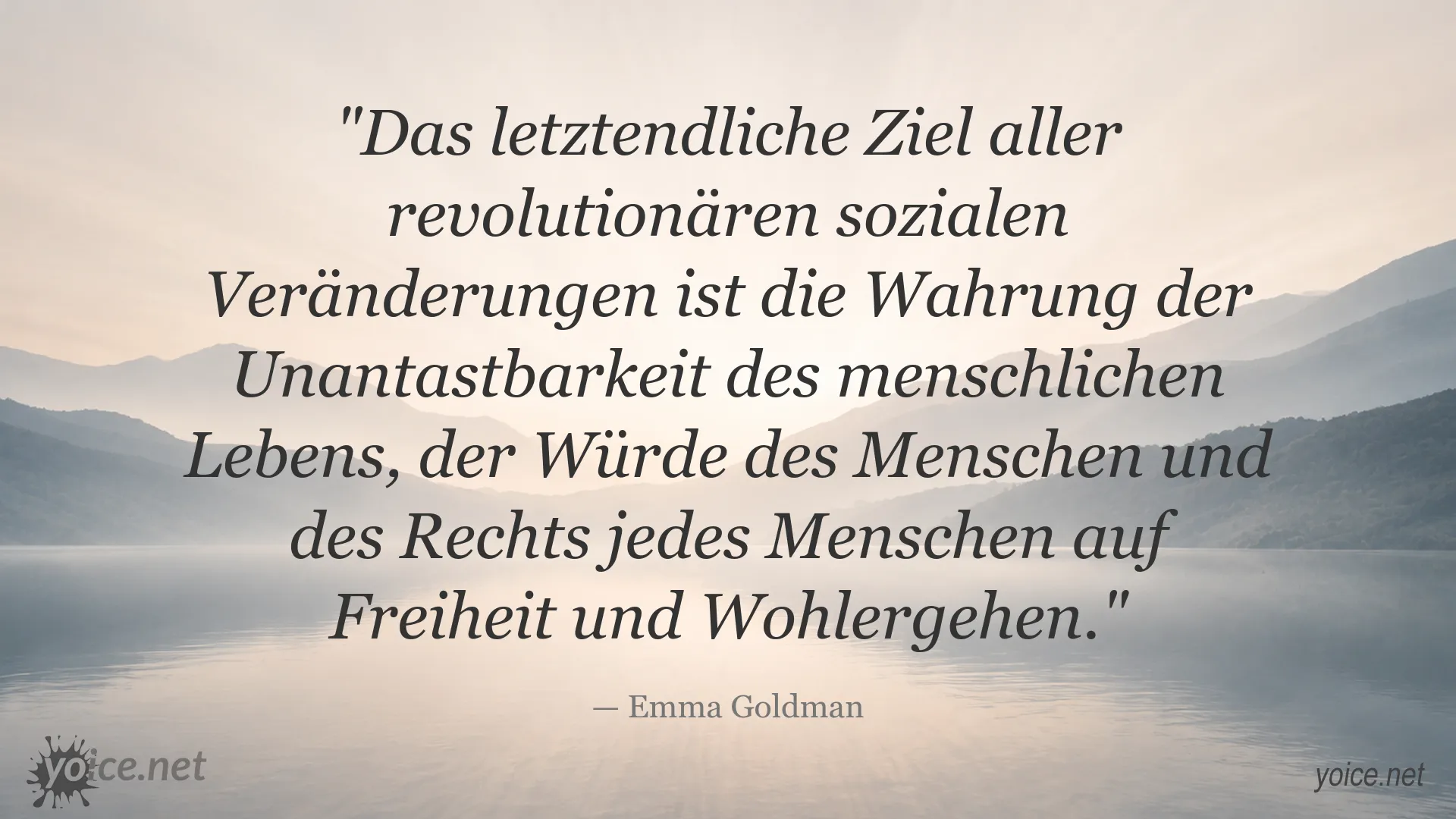 Zitatbild von Emma Goldman über die Ziele revolutionärer sozialer Veränderungen