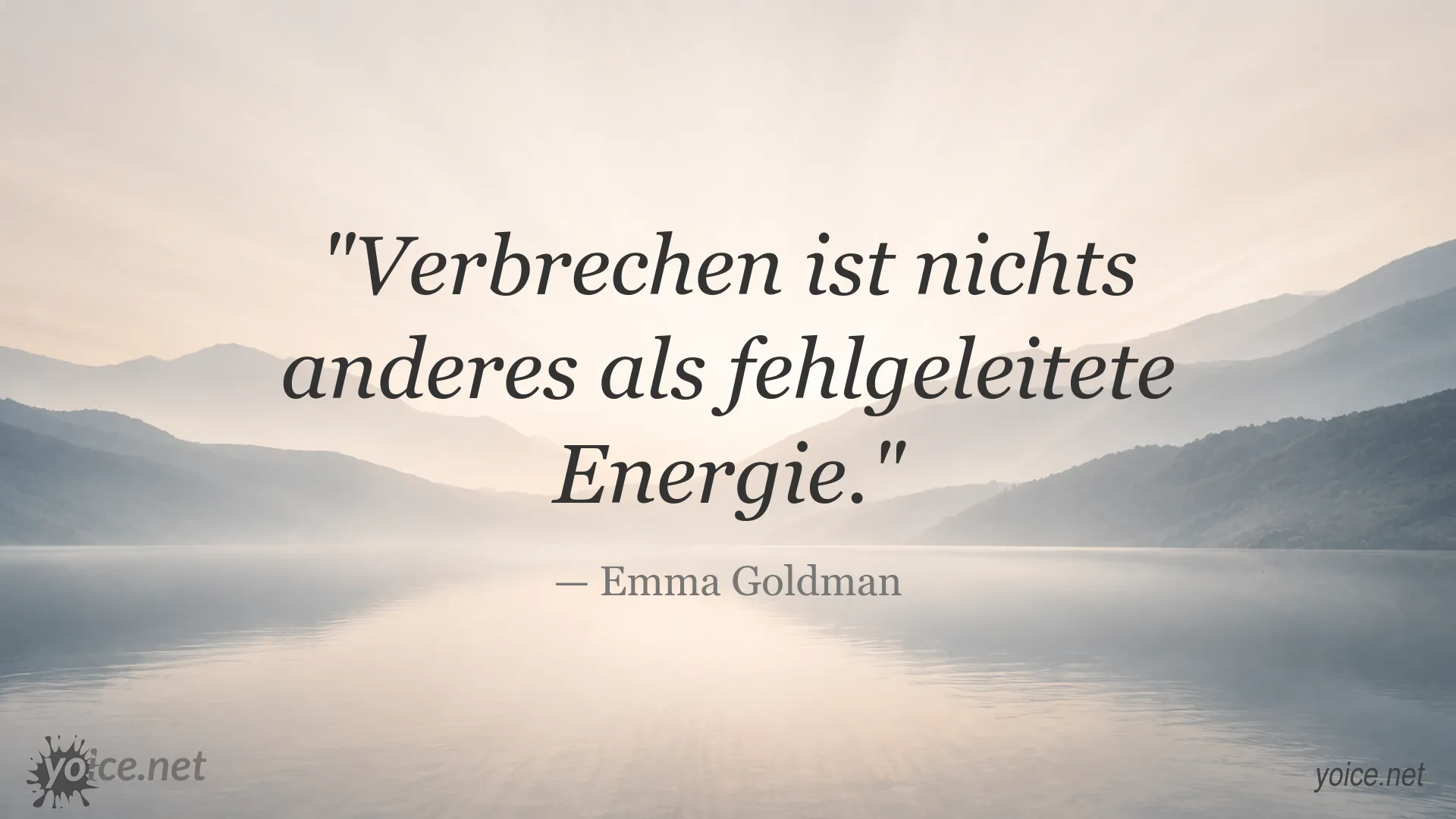 Zitatgrafik von Emma Goldman über Verbrechen und fehlgeleitete Energie