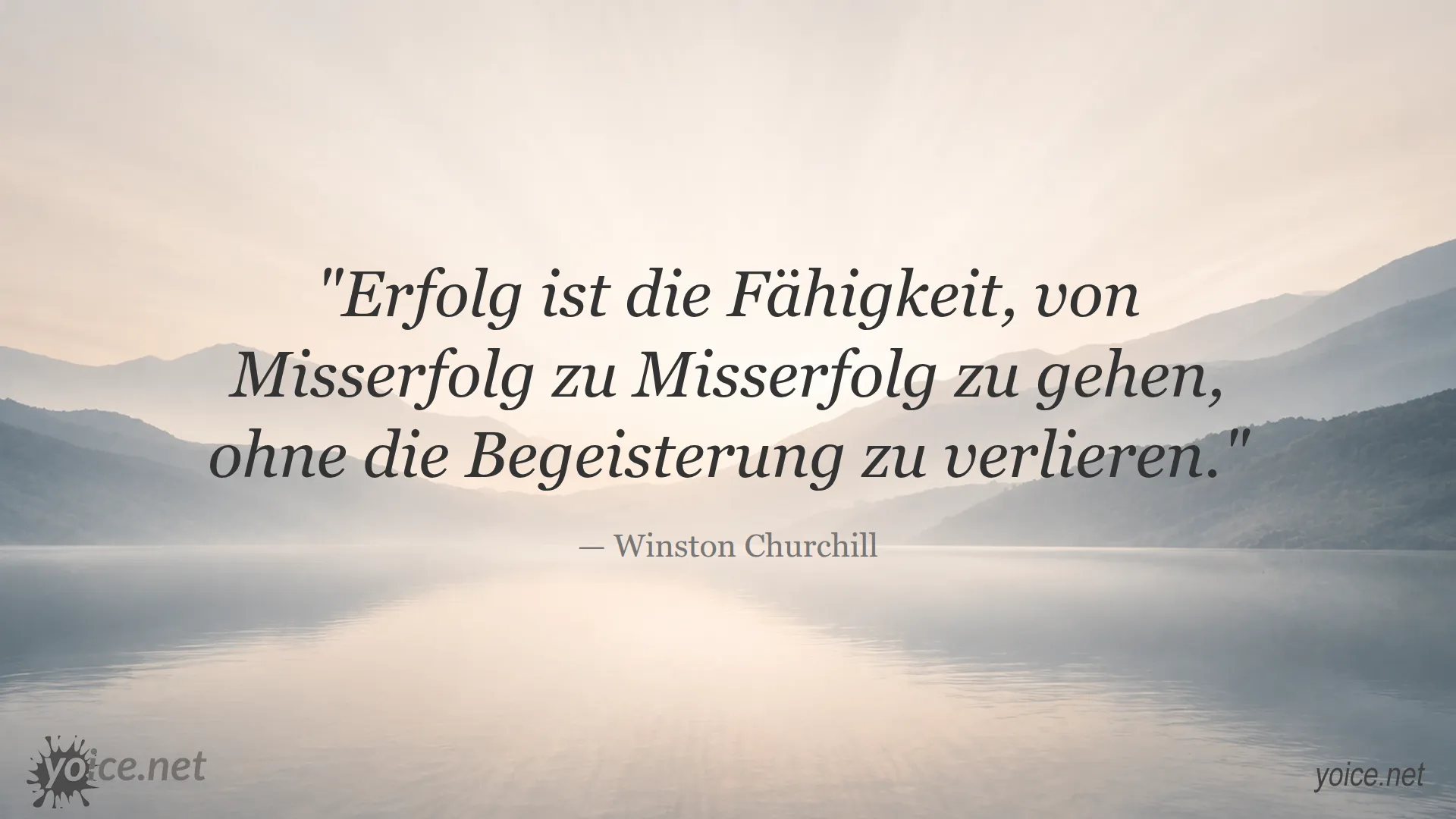 Inspirierendes Zitat von Winston Churchill über Erfolg und Begeisterung
