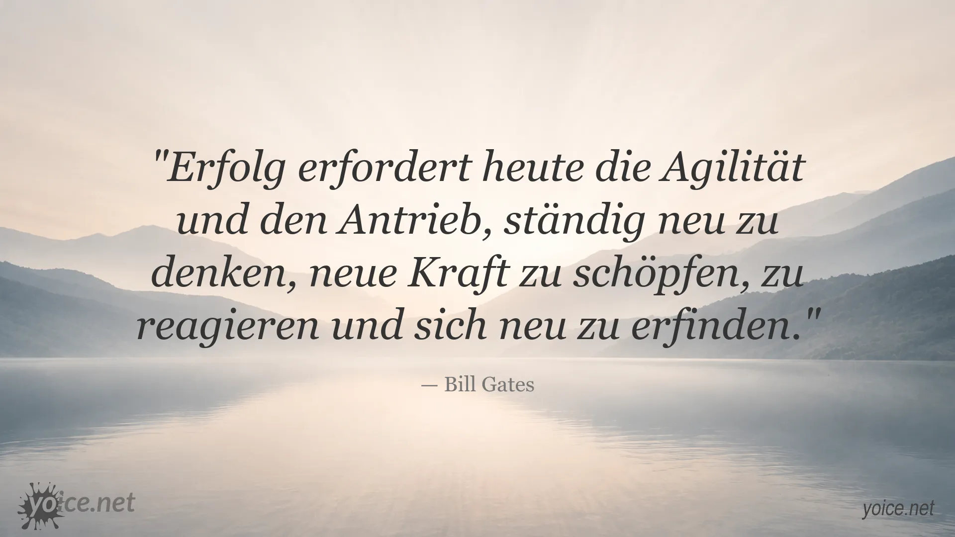Inspirierendes Zitat von Bill Gates über Erfolg und Agilität
