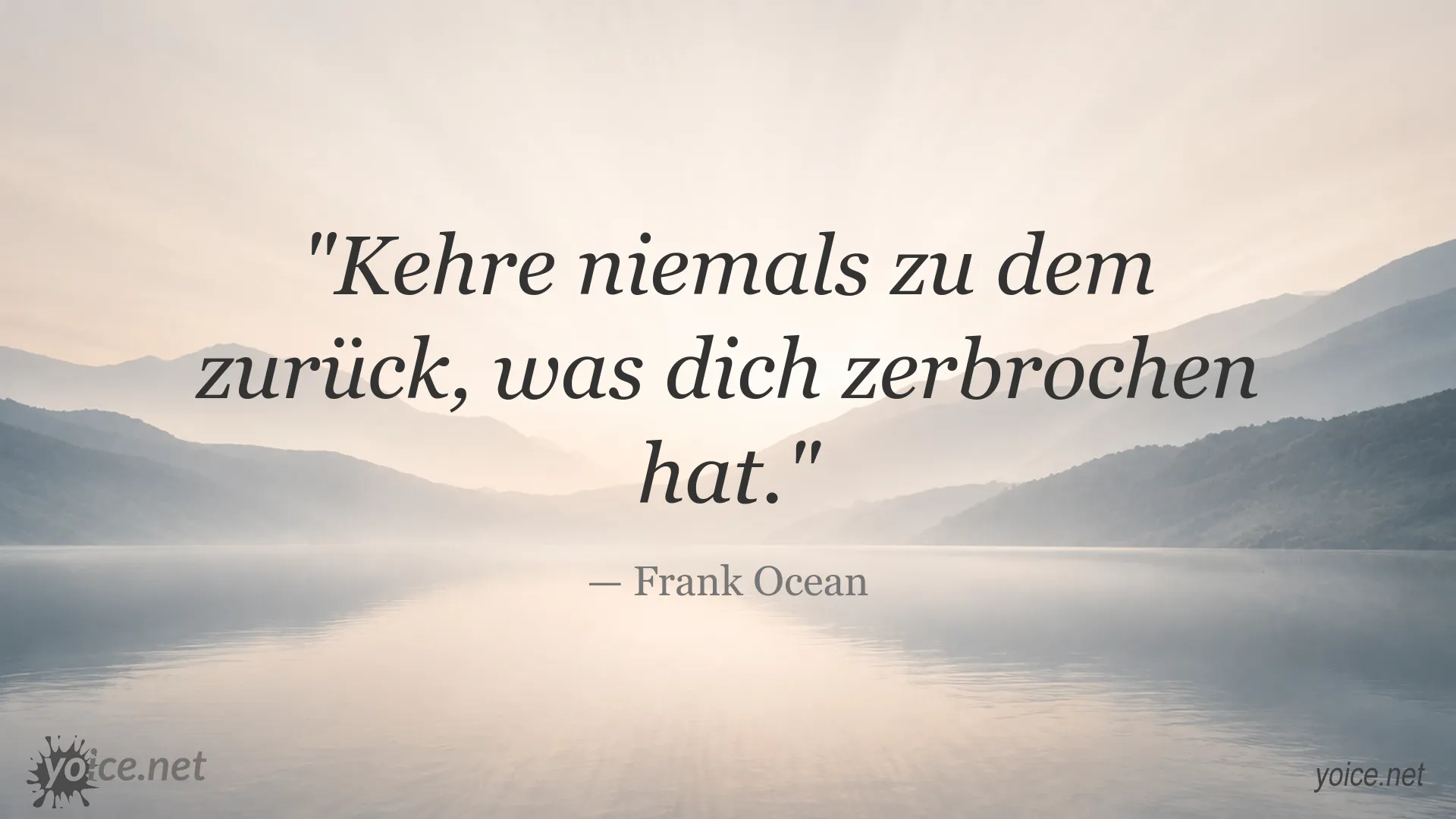 Zitatbild mit einem Spruch von Frank Ocean