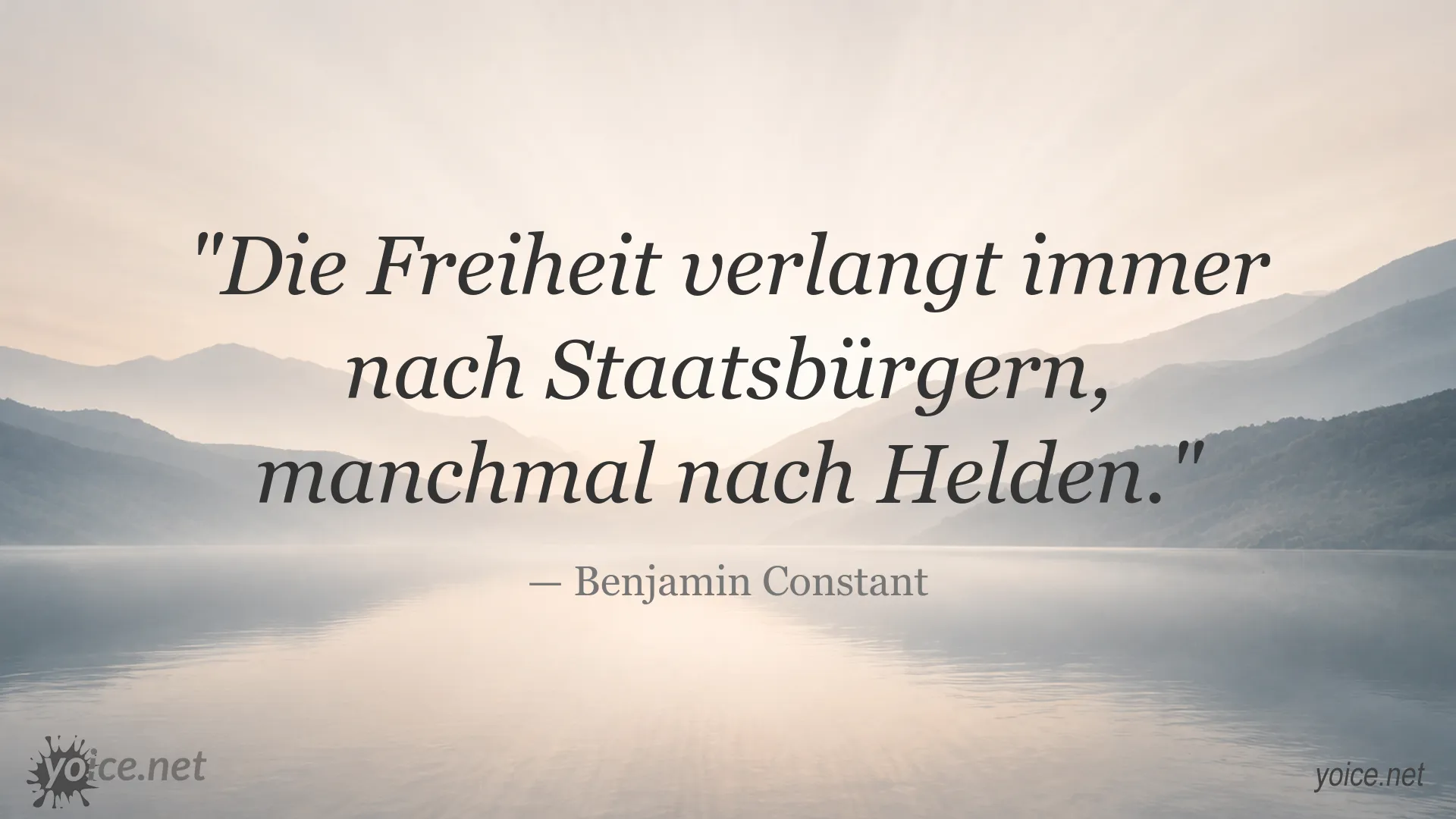 Zitatgrafik zum Thema Freiheit und Staatsbürger von Benjamin Constant