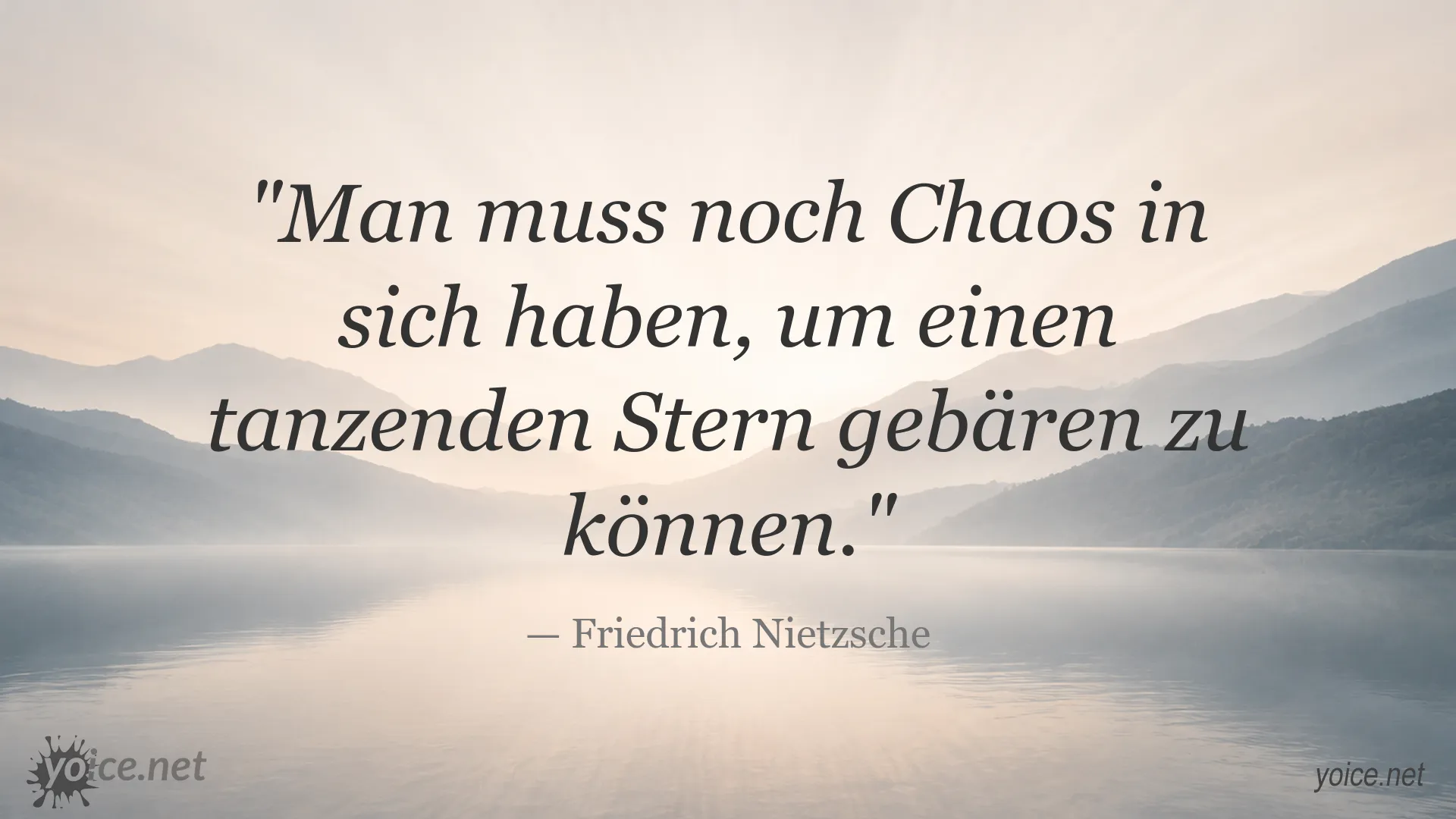 Inspirierendes Zitat von Friedrich Nietzsche über Chaos und schöpferische Kraft