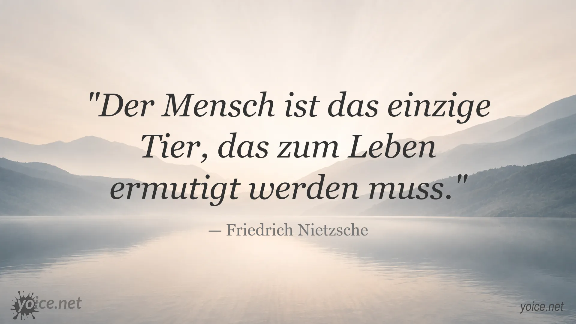 Inspirierendes Lebenszitat von Friedrich Nietzsche auf einer Zitatgrafik