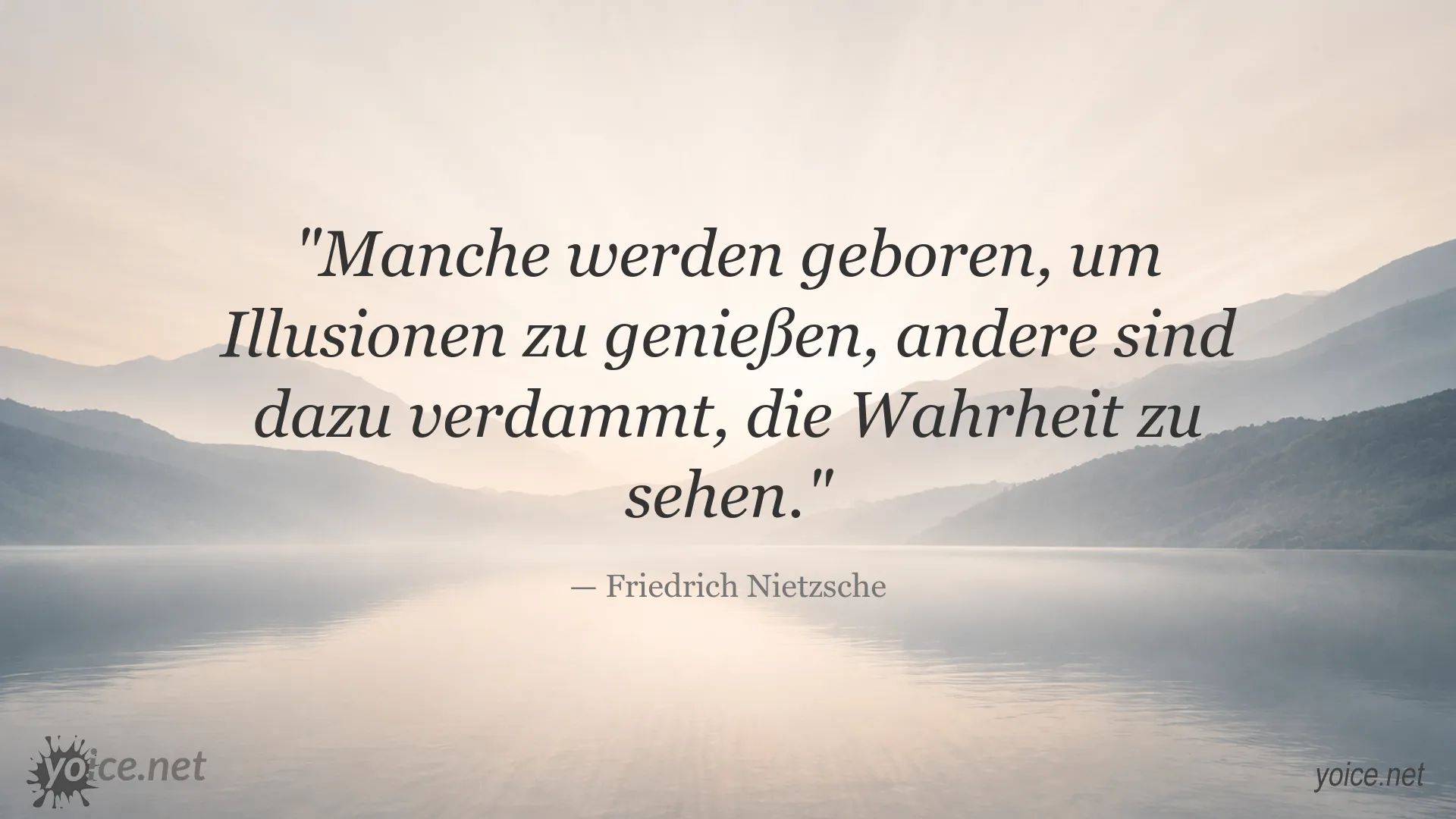 Friedrich Nietzsche Zitat über den Gegensatz von Illusionen und Wahrheit